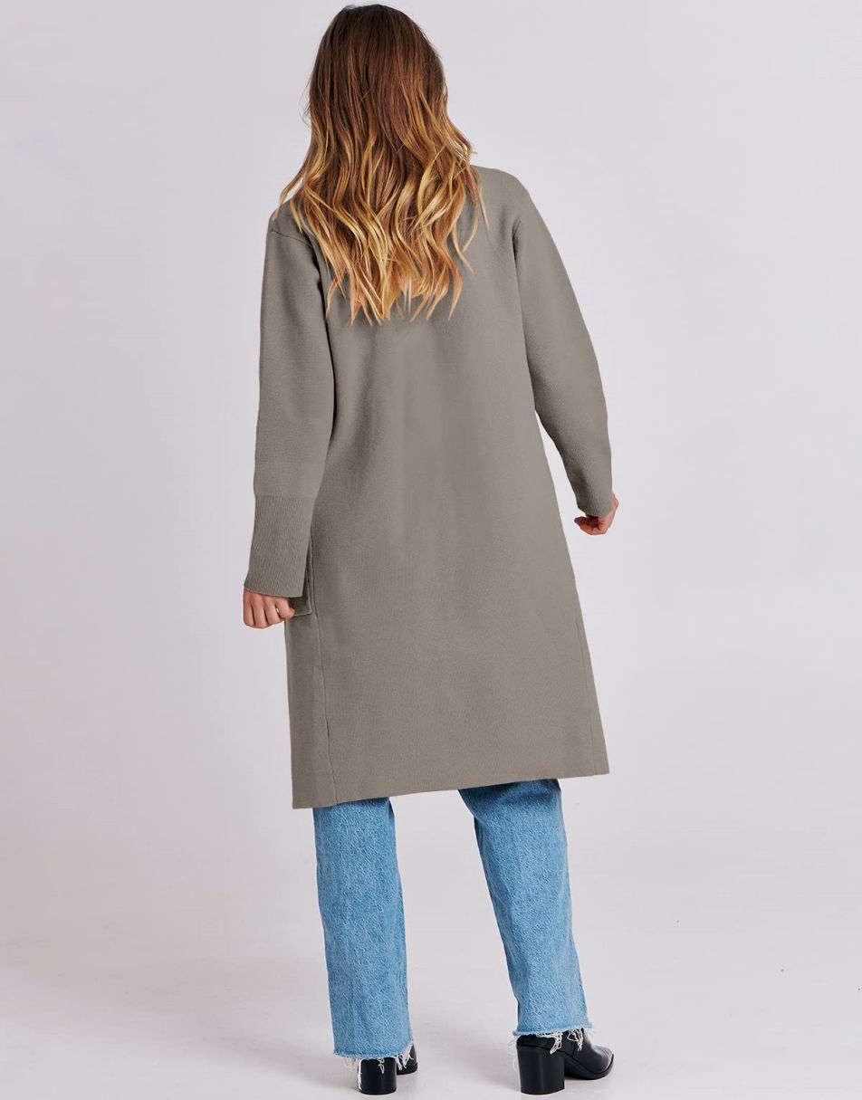 Cardigan for Women Oversized Open Front Sweater Coat Long Sleeve Lapel Blazer Jacket Fall Outwear Coatigan