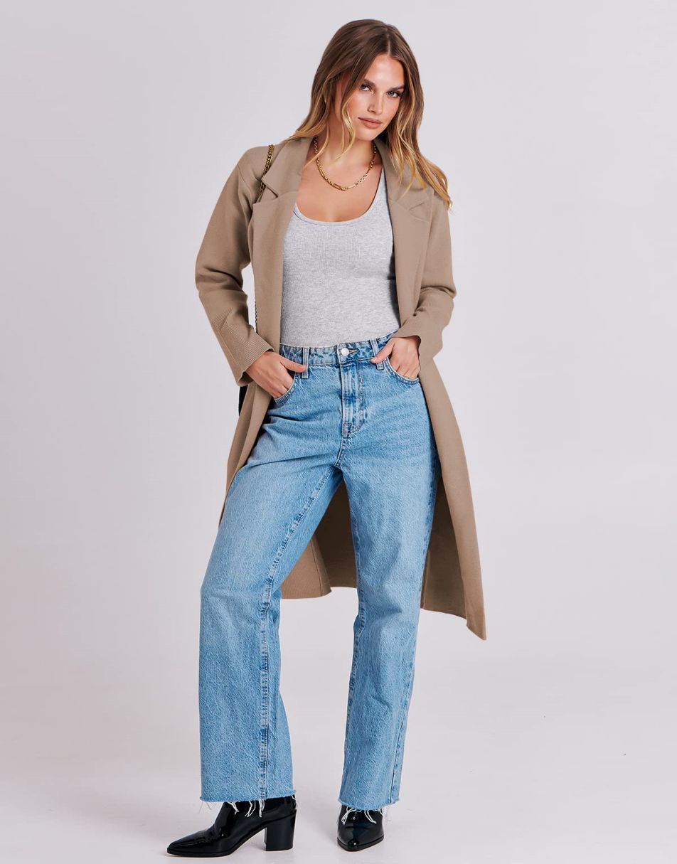 Cardigan for Women Oversized Open Front Sweater Coat Long Sleeve Lapel Blazer Jacket Fall Outwear Coatigan