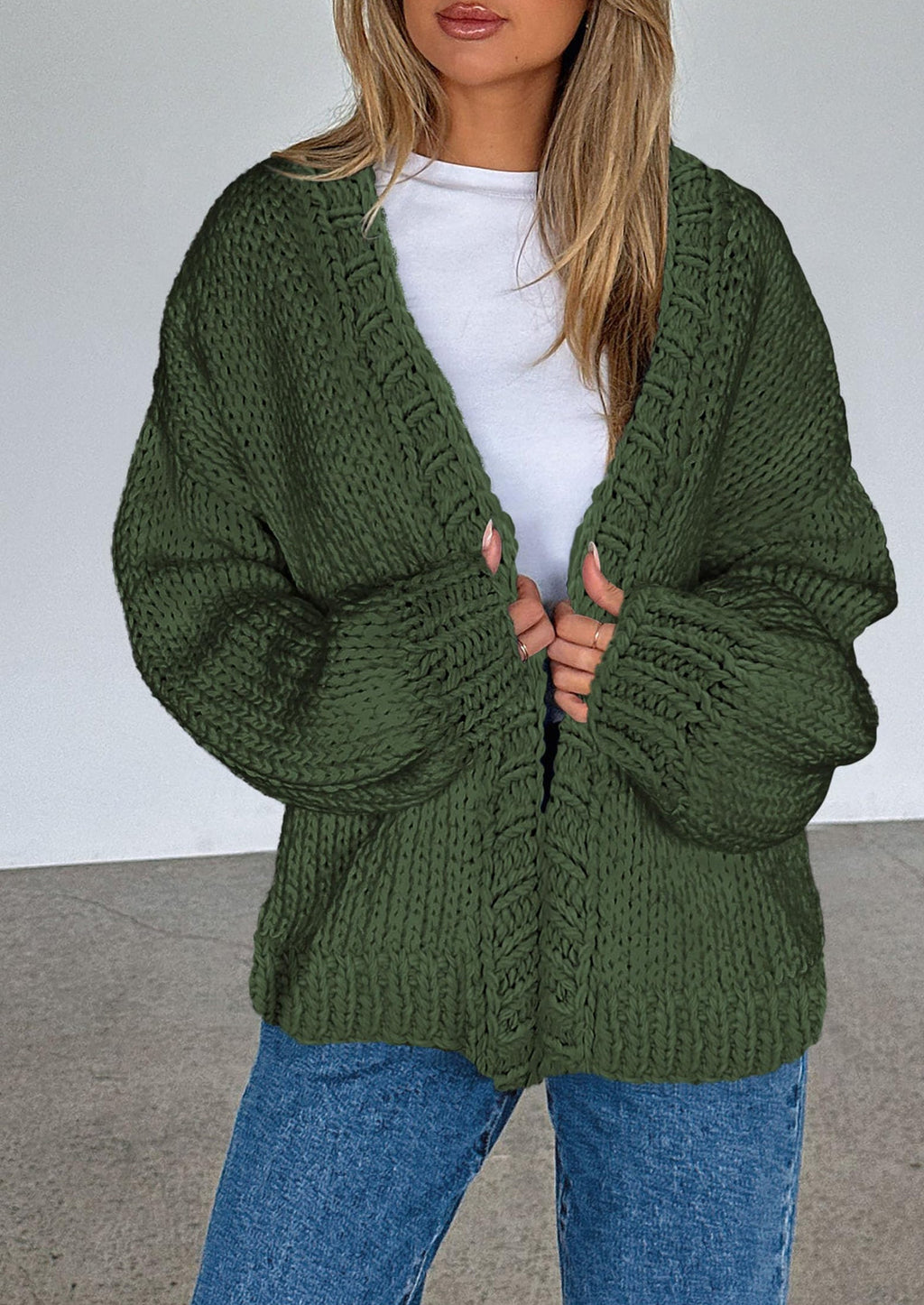 Cardigan Sweaters for Women Trendy Fall Fashion Long Sleeve Chunky Knit Cardigans Winter Clothing Outfits