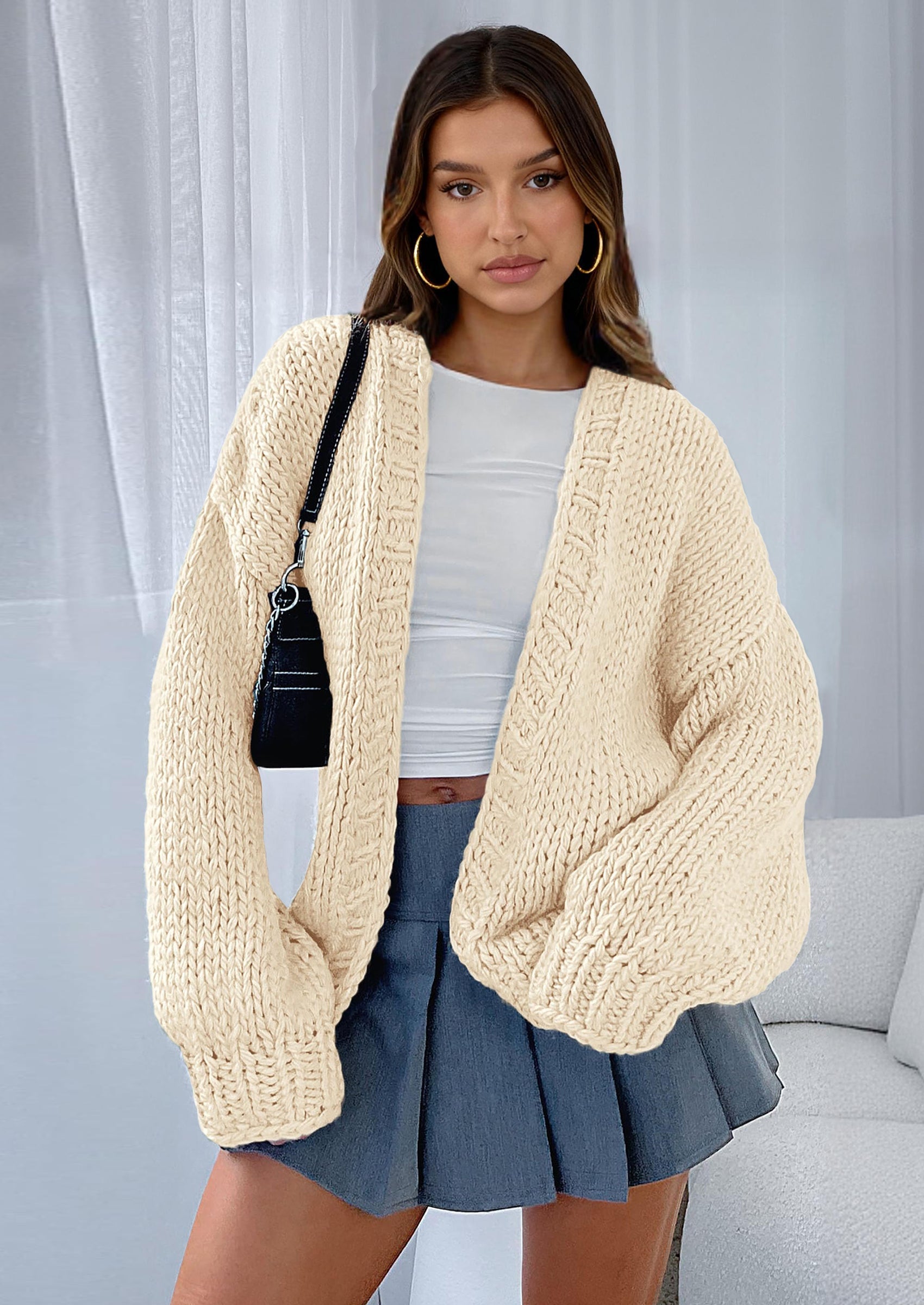 Cardigan Sweaters for Women Trendy Fall Fashion Long Sleeve Chunky Knit Cardigans Winter Clothing Outfits