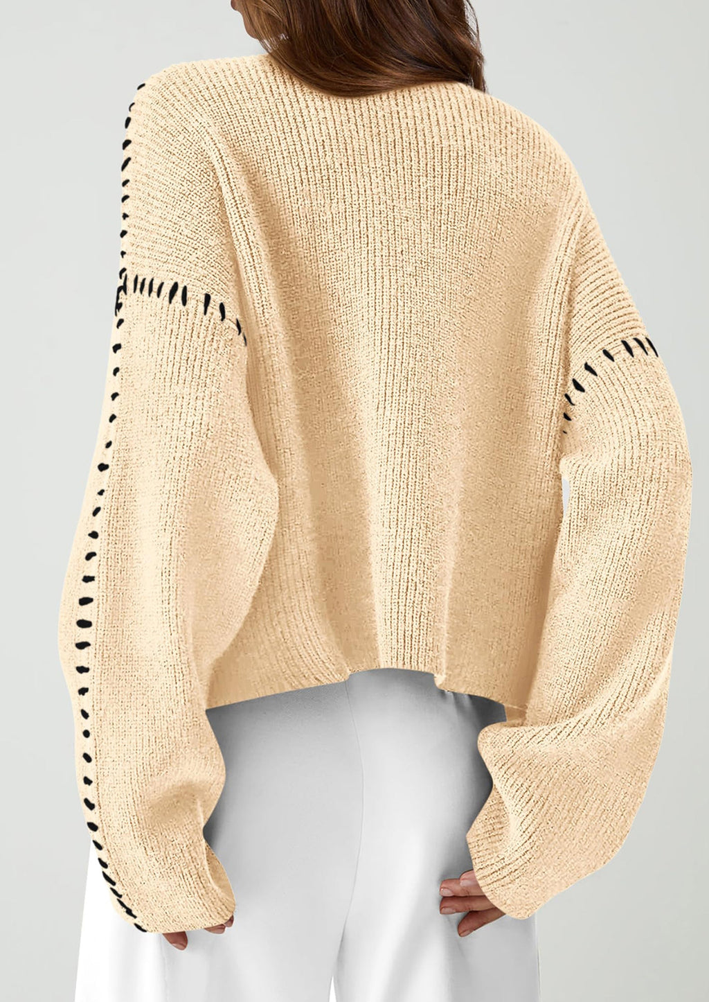 Women's Chunky Knit Sweaters Fall Long Sleeve Mock Neck Oversized Pullover Tops Winter Fashion Clothes