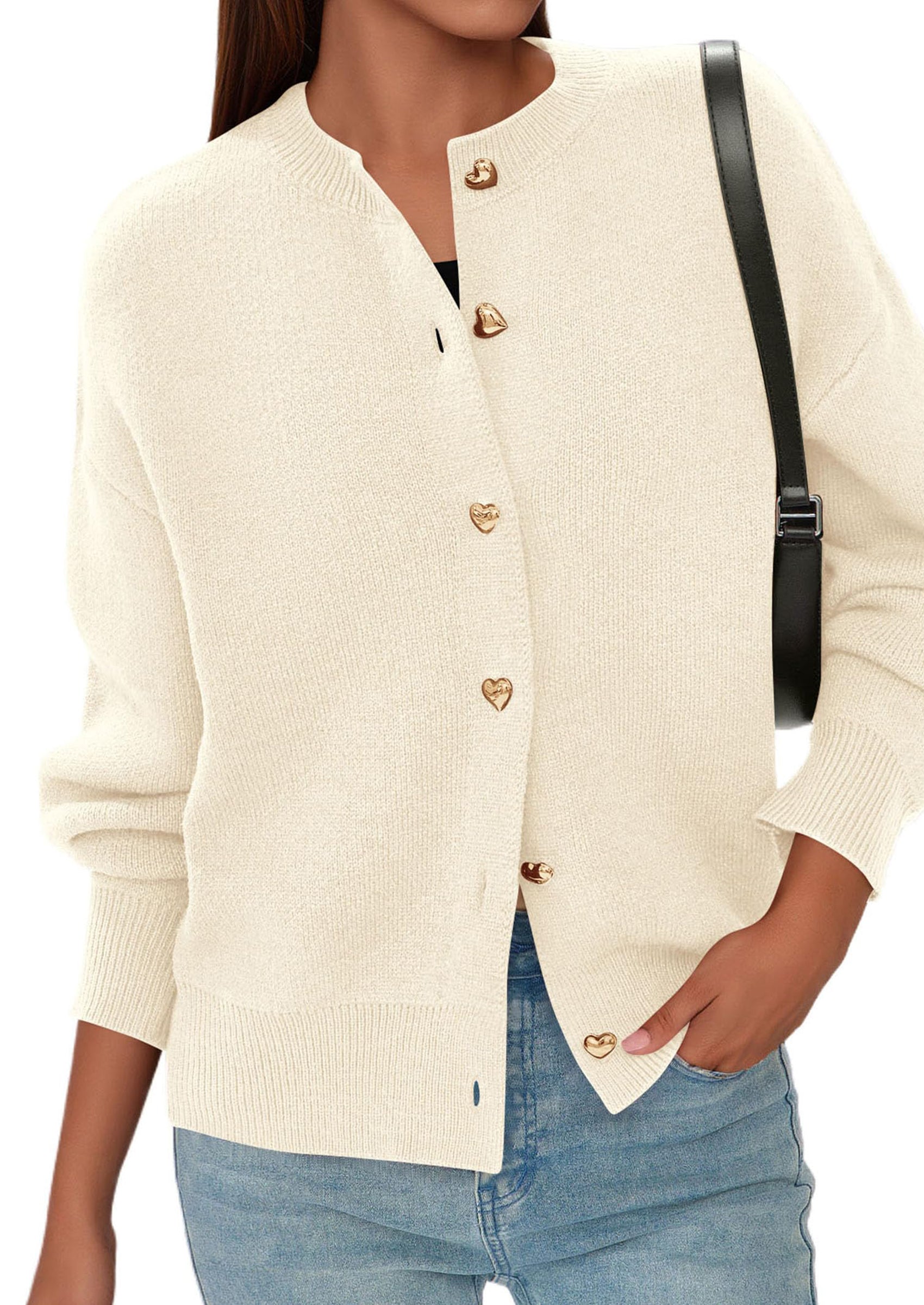 Cardigan Sweaters for Women Trendy Long Sleeve Open Front Button Down Jacket Fall Clothes Winter Coats