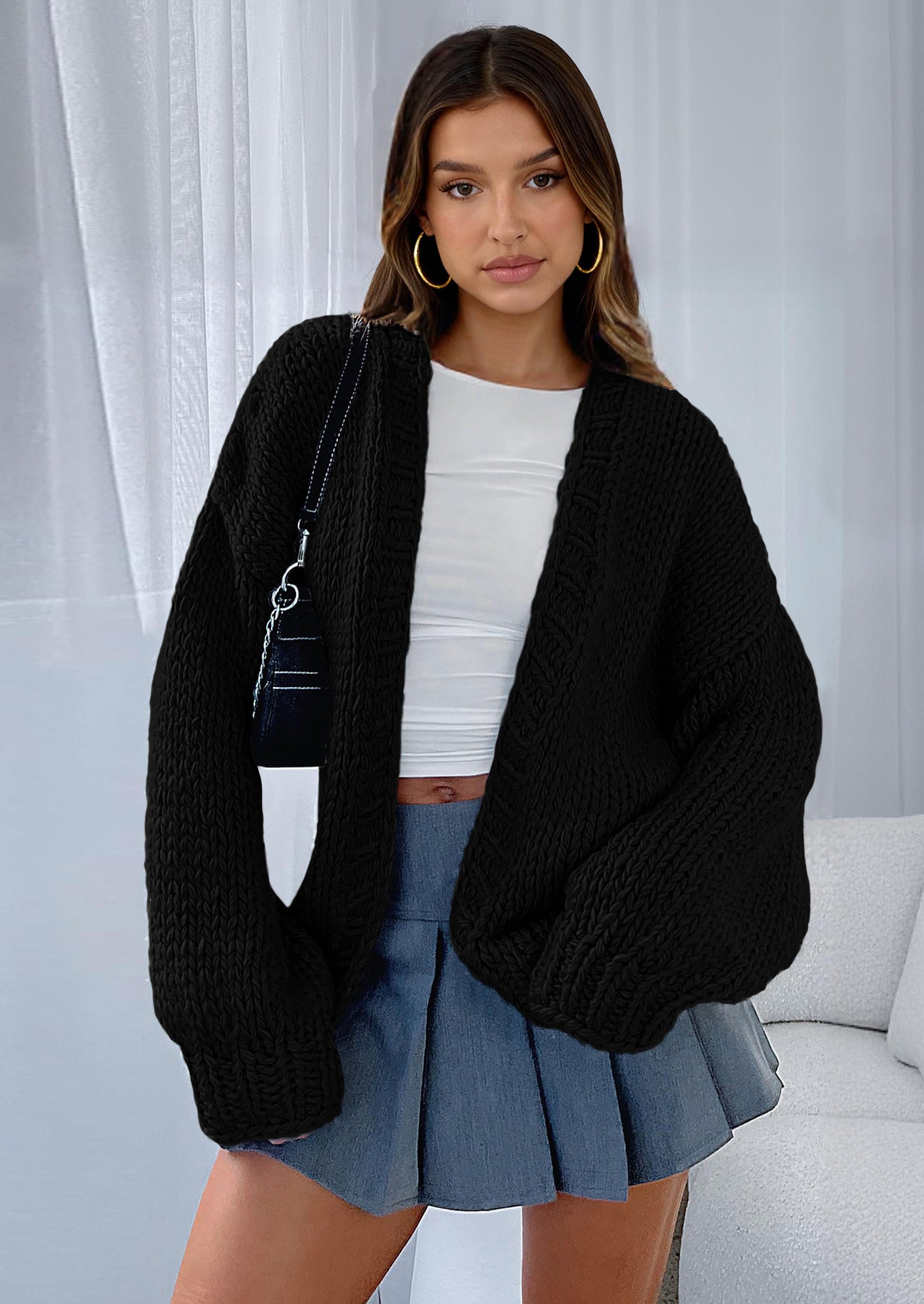 Cardigan Sweaters for Women Trendy Fall Fashion Long Sleeve Chunky Knit Cardigans Winter Clothing Outfits