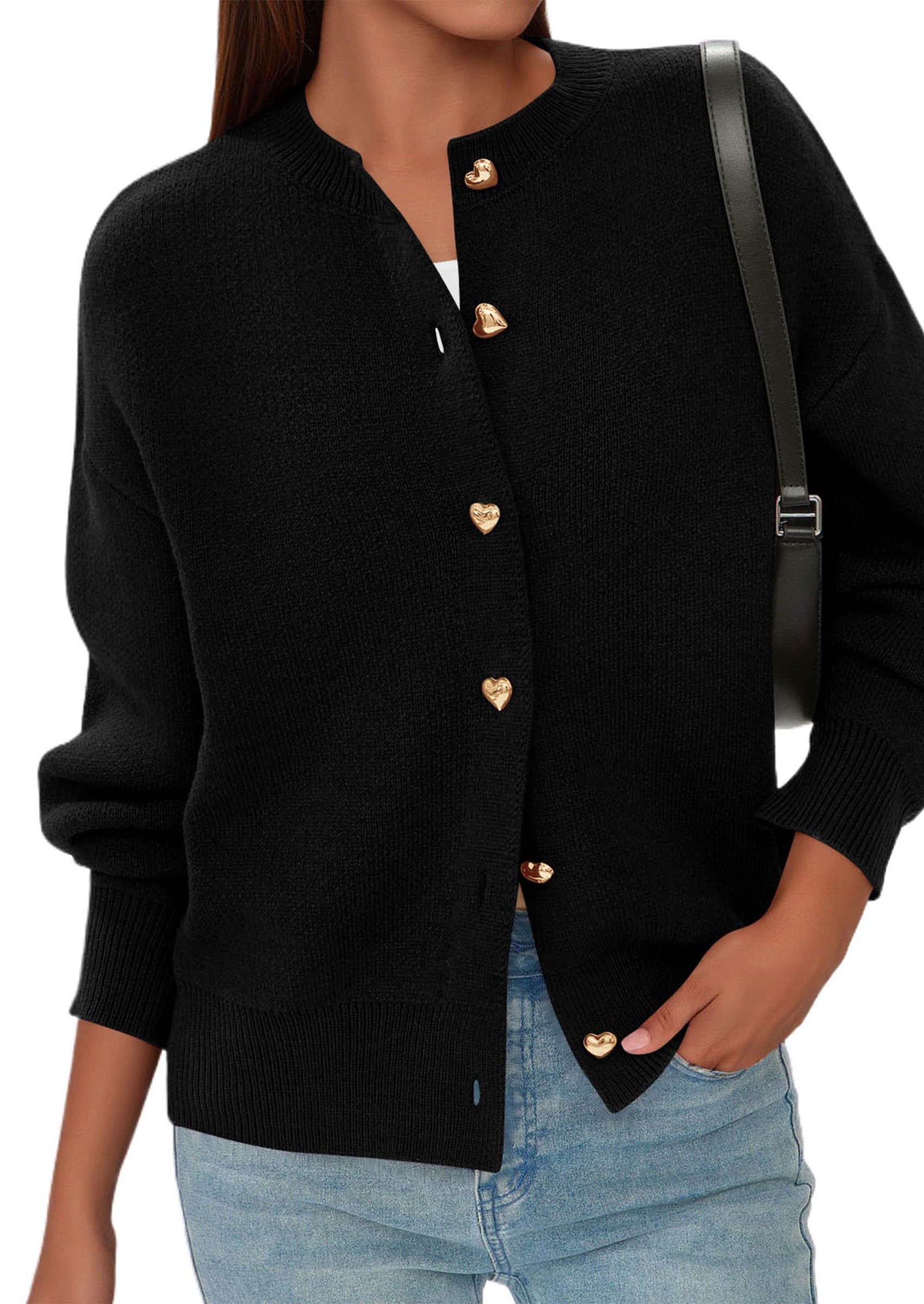 Cardigan Sweaters for Women Trendy Long Sleeve Open Front Button Down Jacket Fall Clothes Winter Coats