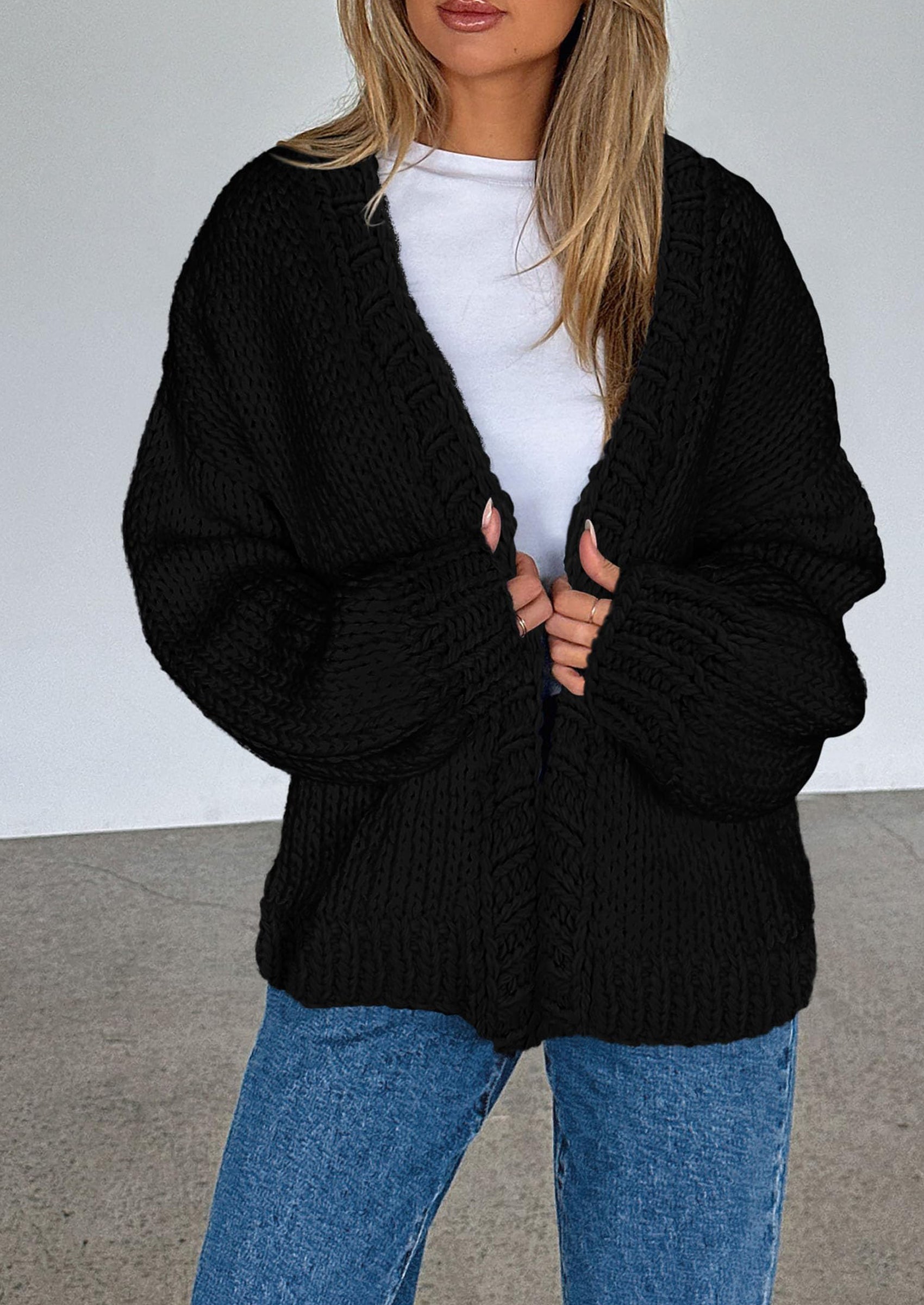 Cardigan Sweaters for Women Trendy Fall Fashion Long Sleeve Chunky Knit Cardigans Winter Clothing Outfits