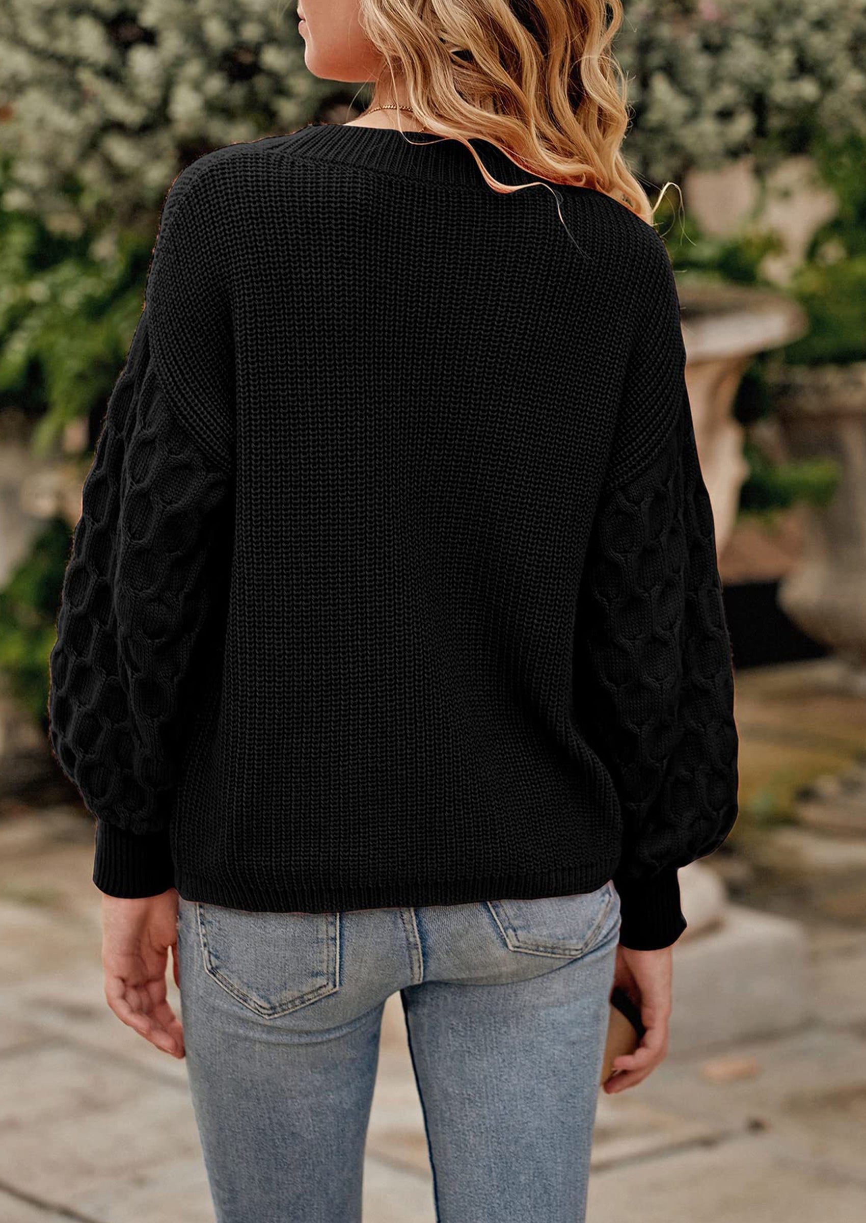 Women's Fall Pullover Sweater Casual Long Sleeve Loose Chunky Knit Tops Blouse Winter Fashion Clothing