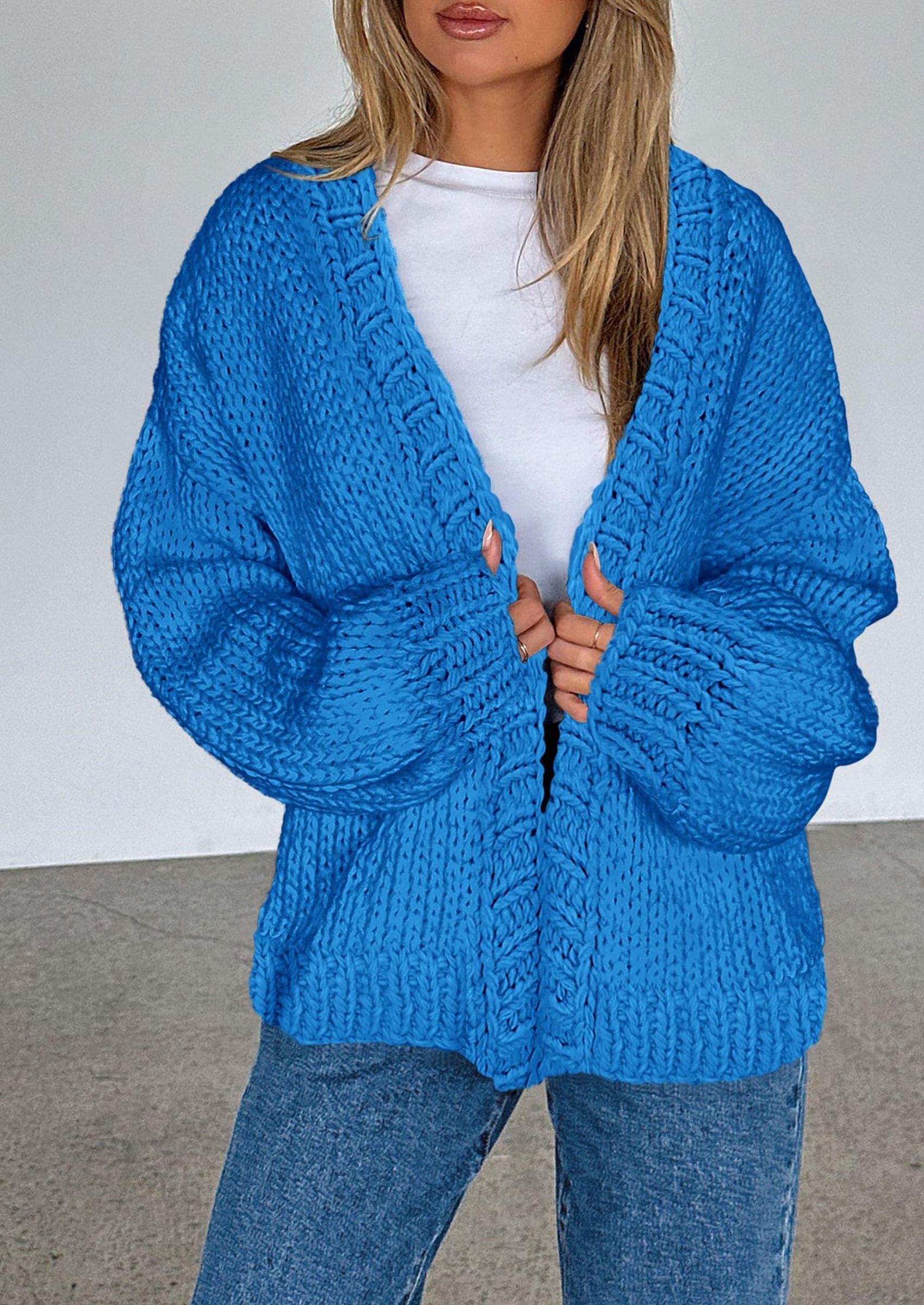 Cardigan Sweaters for Women Trendy Fall Fashion Long Sleeve Chunky Knit Cardigans Winter Clothing Outfits