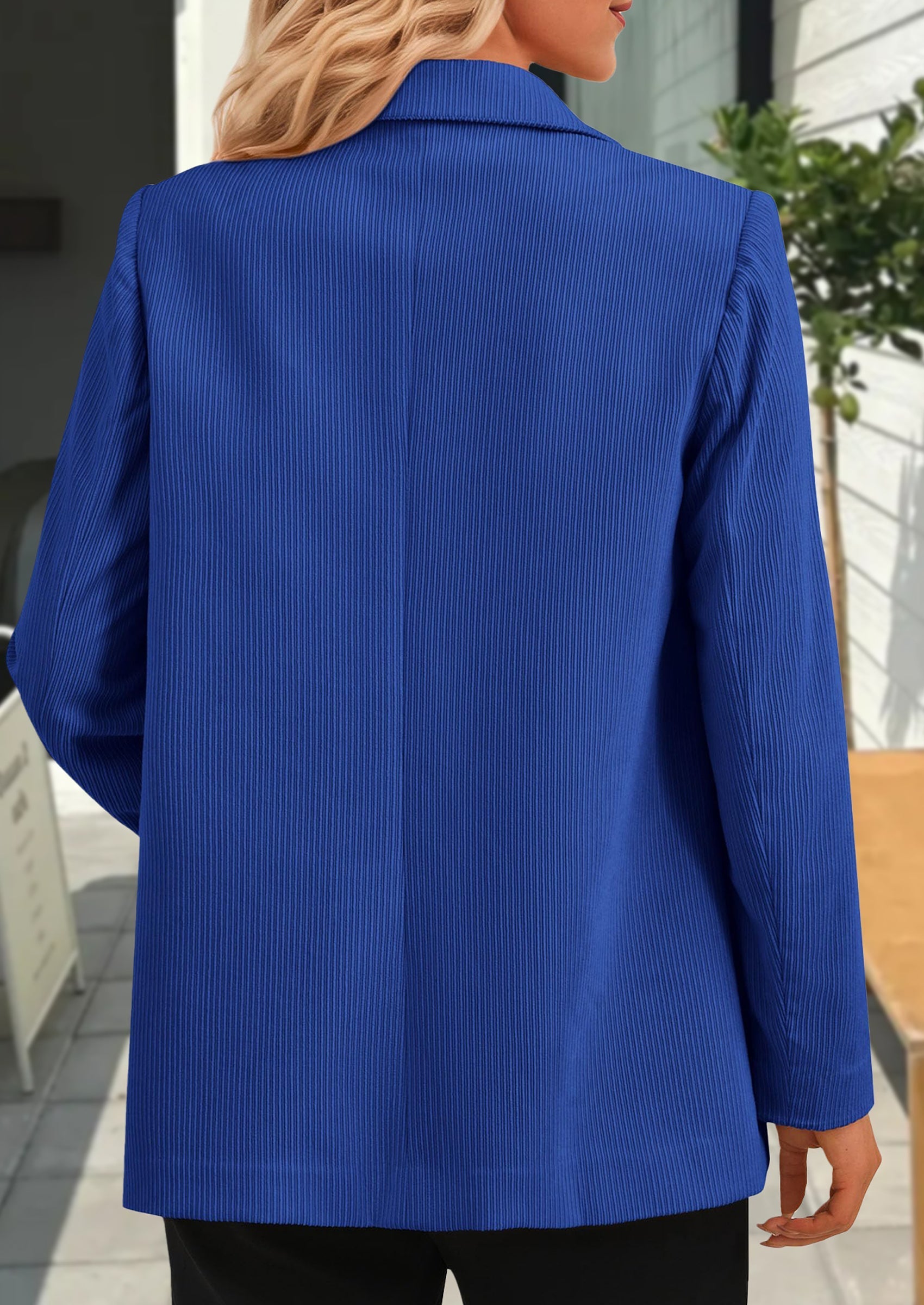 Women's Winter Corduroy Blazers Jackets Dressy Casual Ribbed Long Sleeve Lapel Fashion Work Business Outerwear