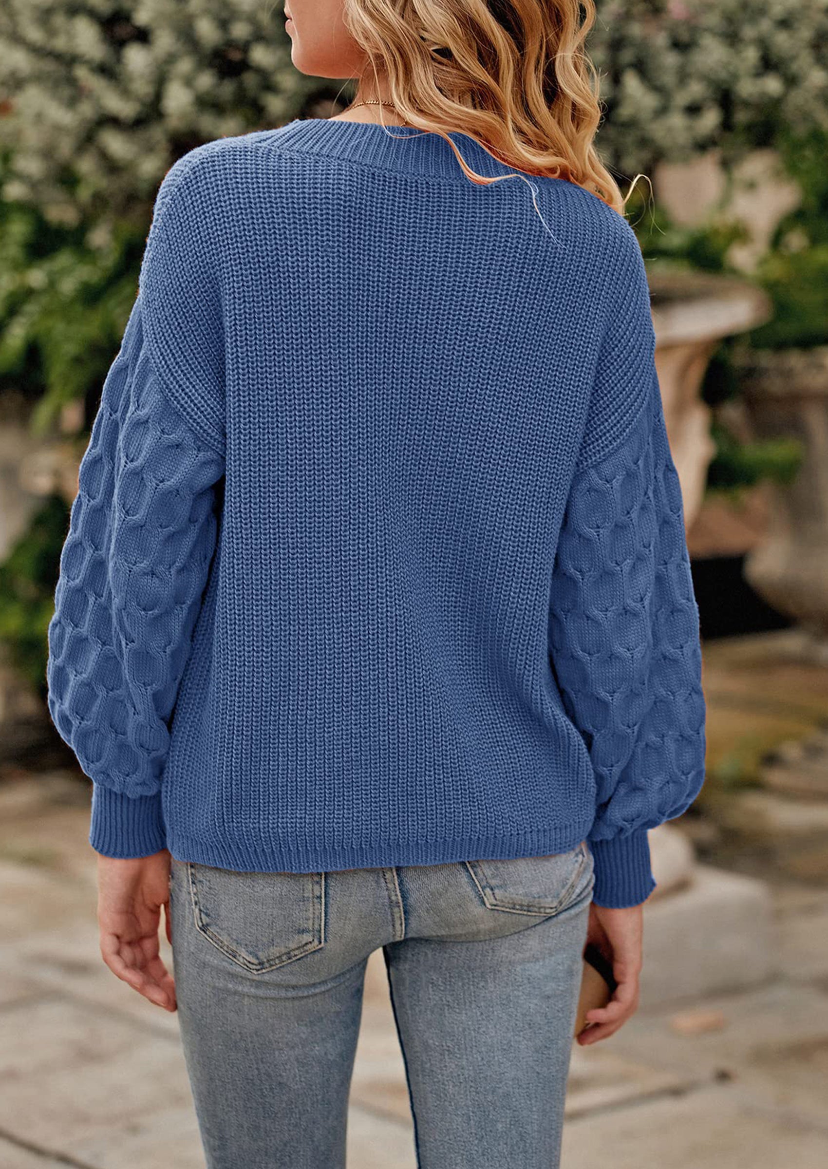 Women's Fall Pullover Sweater Casual Long Sleeve Loose Chunky Knit Tops Blouse Winter Fashion Clothing