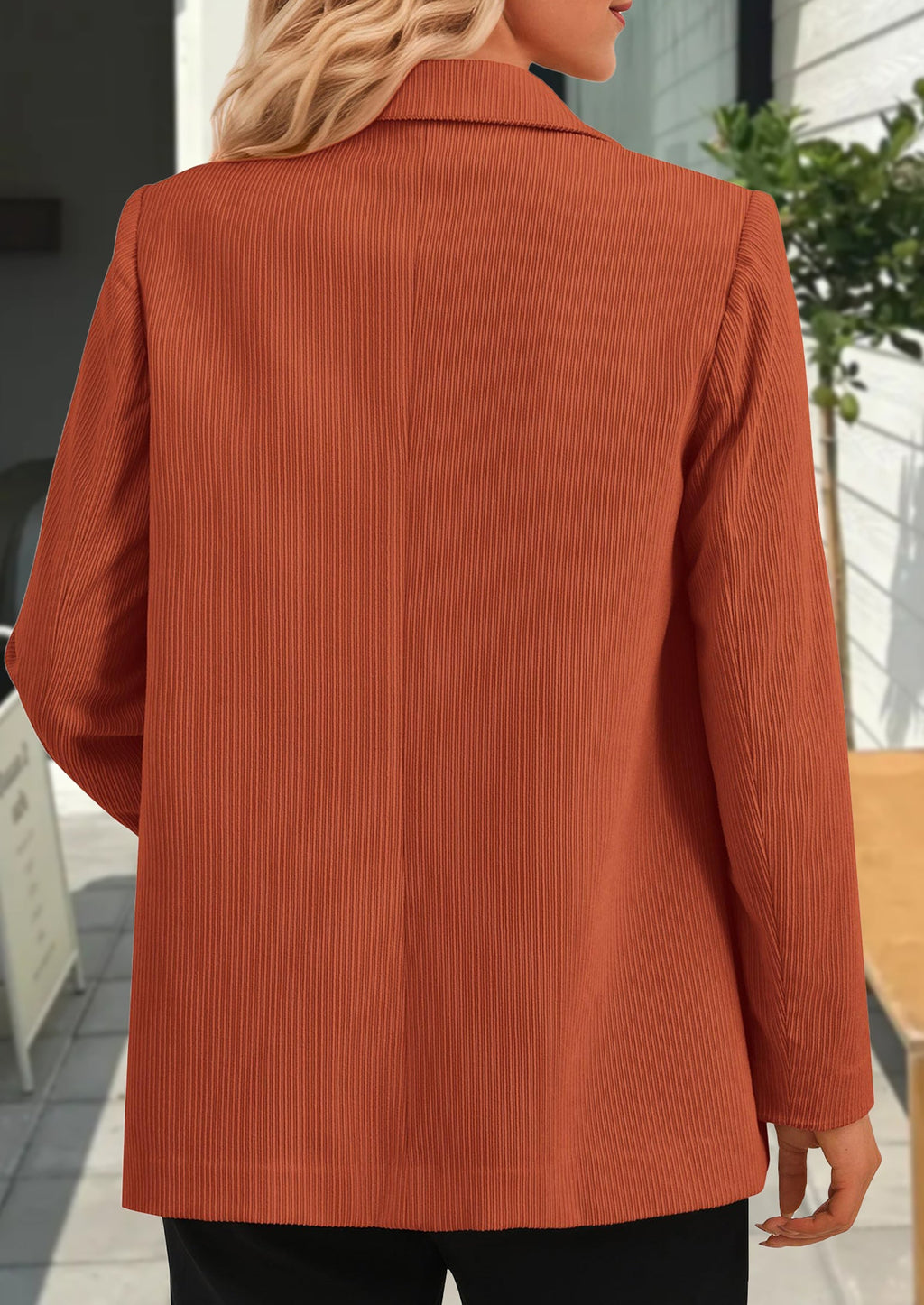 Women's Winter Corduroy Blazers Jackets Dressy Casual Ribbed Long Sleeve Lapel Fashion Work Business Outerwear