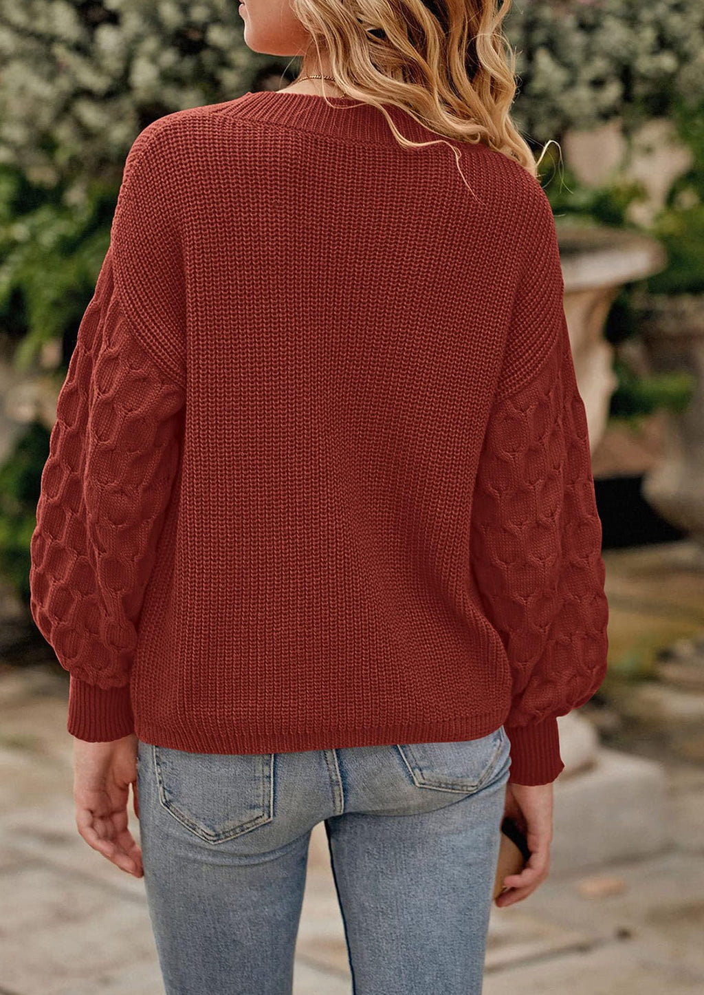 Women's Fall Pullover Sweater Casual Long Sleeve Loose Chunky Knit Tops Blouse Winter Fashion Clothing