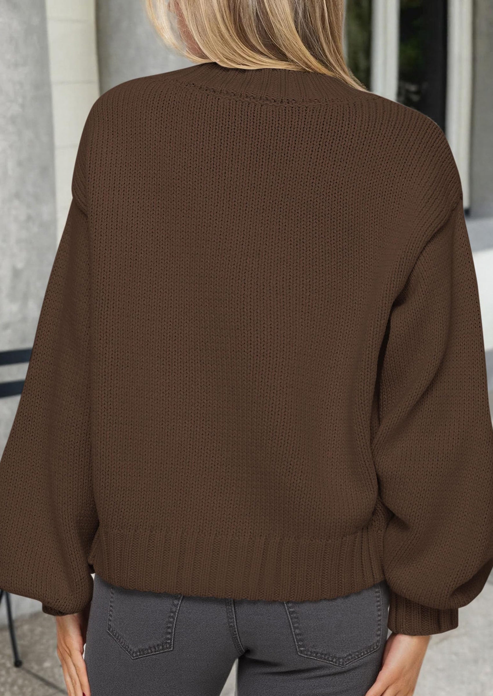 Women's Winter Cardigan Sweaters Trendy Chunky Knit Long Sleeve Button Up Casual Warm Fall Jackets Coats