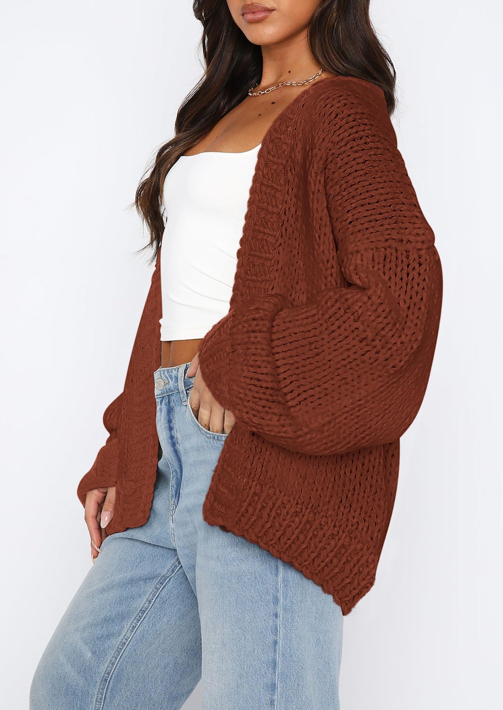 Cardigan Sweaters for Women Trendy Fall Fashion Long Sleeve Chunky Knit Cardigans Winter Clothing Outfits