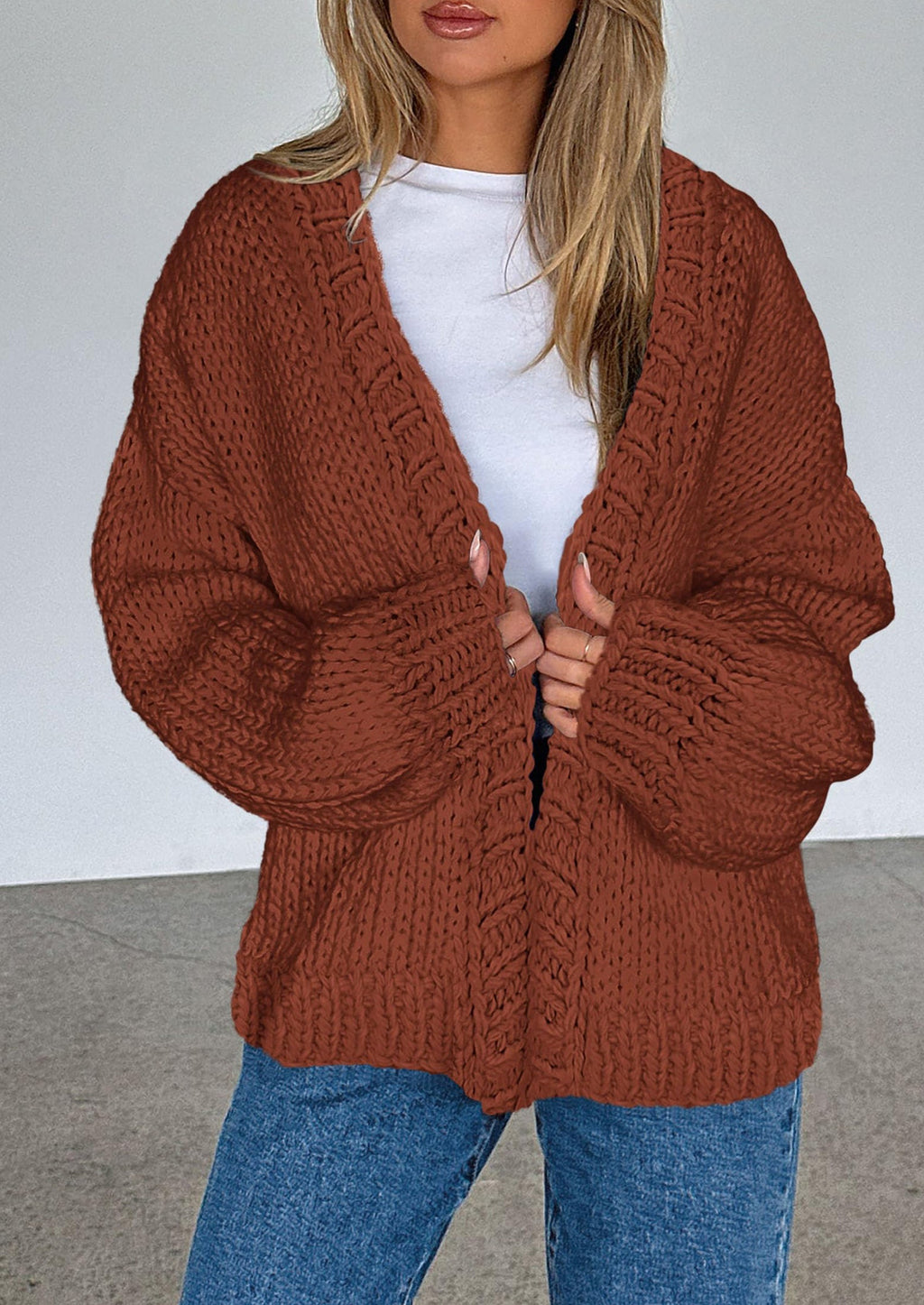 Cardigan Sweaters for Women Trendy Fall Fashion Long Sleeve Chunky Knit Cardigans Winter Clothing Outfits