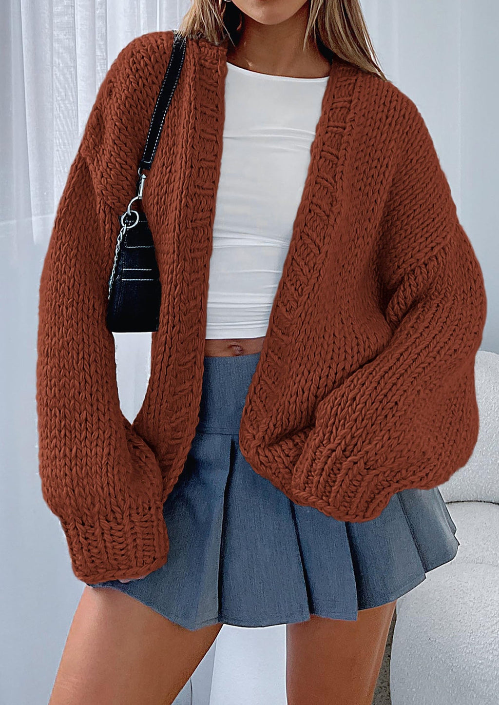 Cardigan Sweaters for Women Trendy Fall Fashion Long Sleeve Chunky Knit Cardigans Winter Clothing Outfits