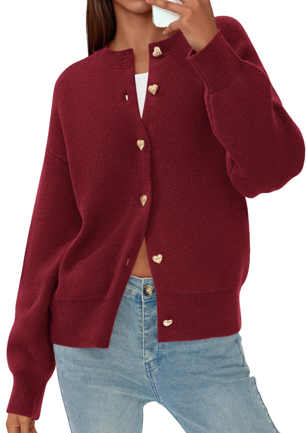 Cardigan Sweaters for Women Trendy Long Sleeve Open Front Button Down Jacket Fall Clothes Winter Coats