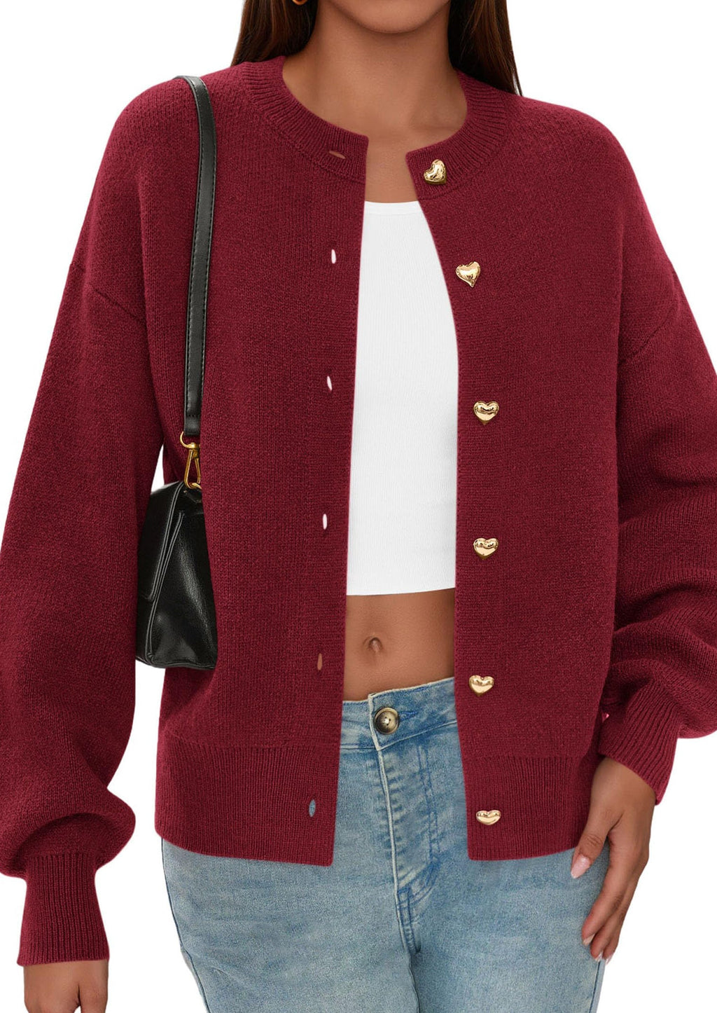 Cardigan Sweaters for Women Trendy Long Sleeve Open Front Button Down Jacket Fall Clothes Winter Coats