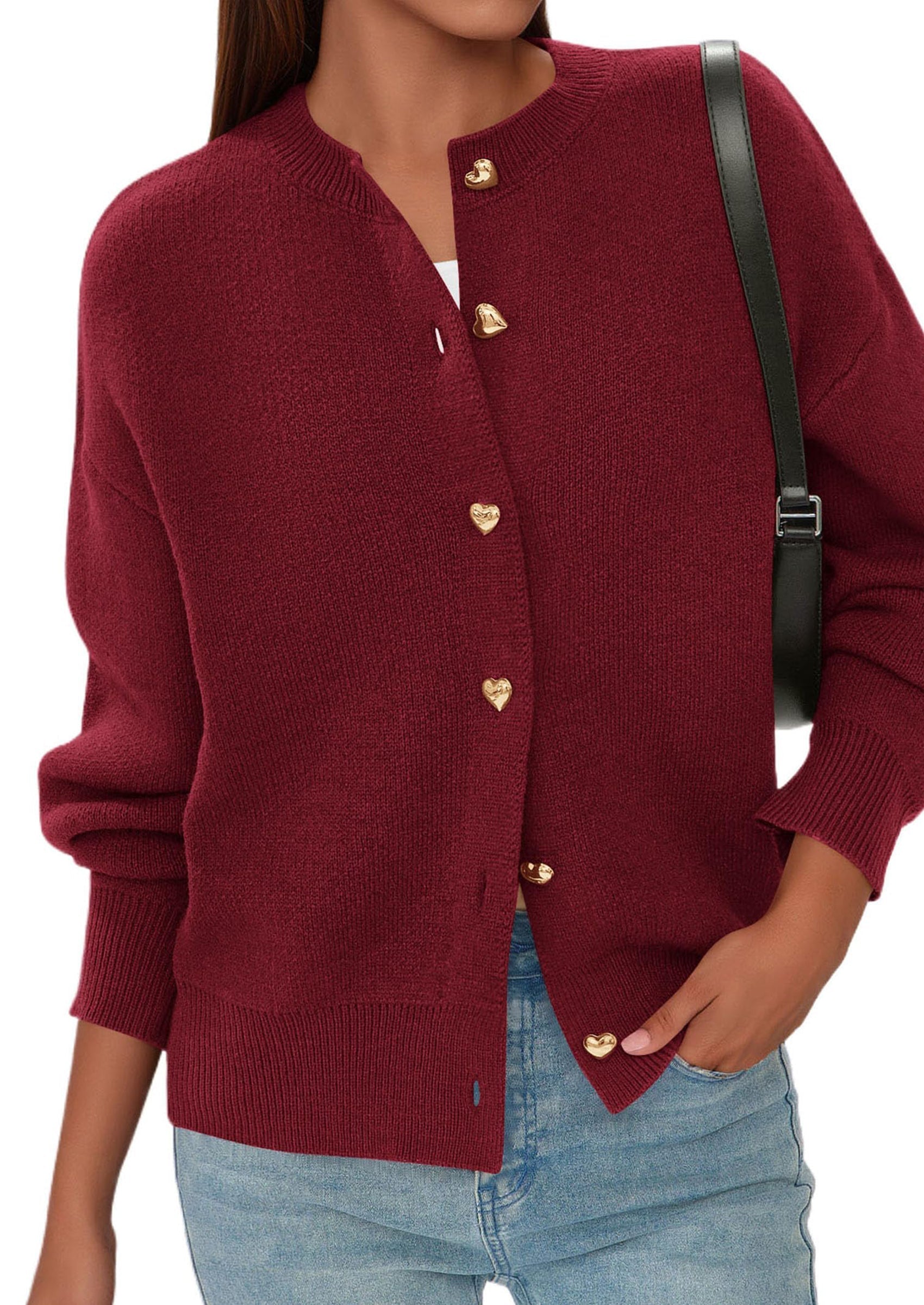 Cardigan Sweaters for Women Trendy Long Sleeve Open Front Button Down Jacket Fall Clothes Winter Coats