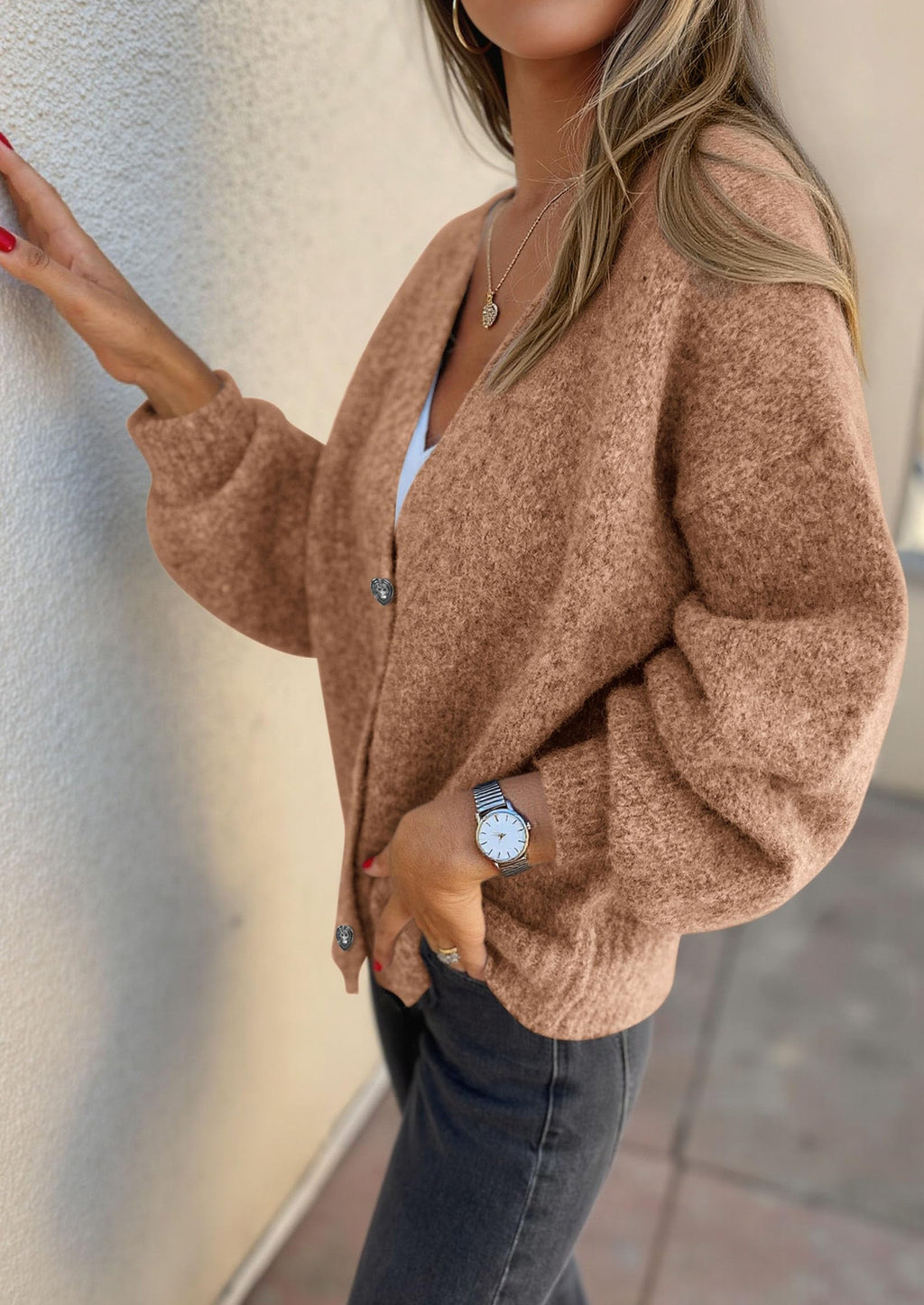 Cardigan Sweaters for Women Trendy Fall Long Sleeve Button Down Oversized Chunky Knit Sweater Outerwear