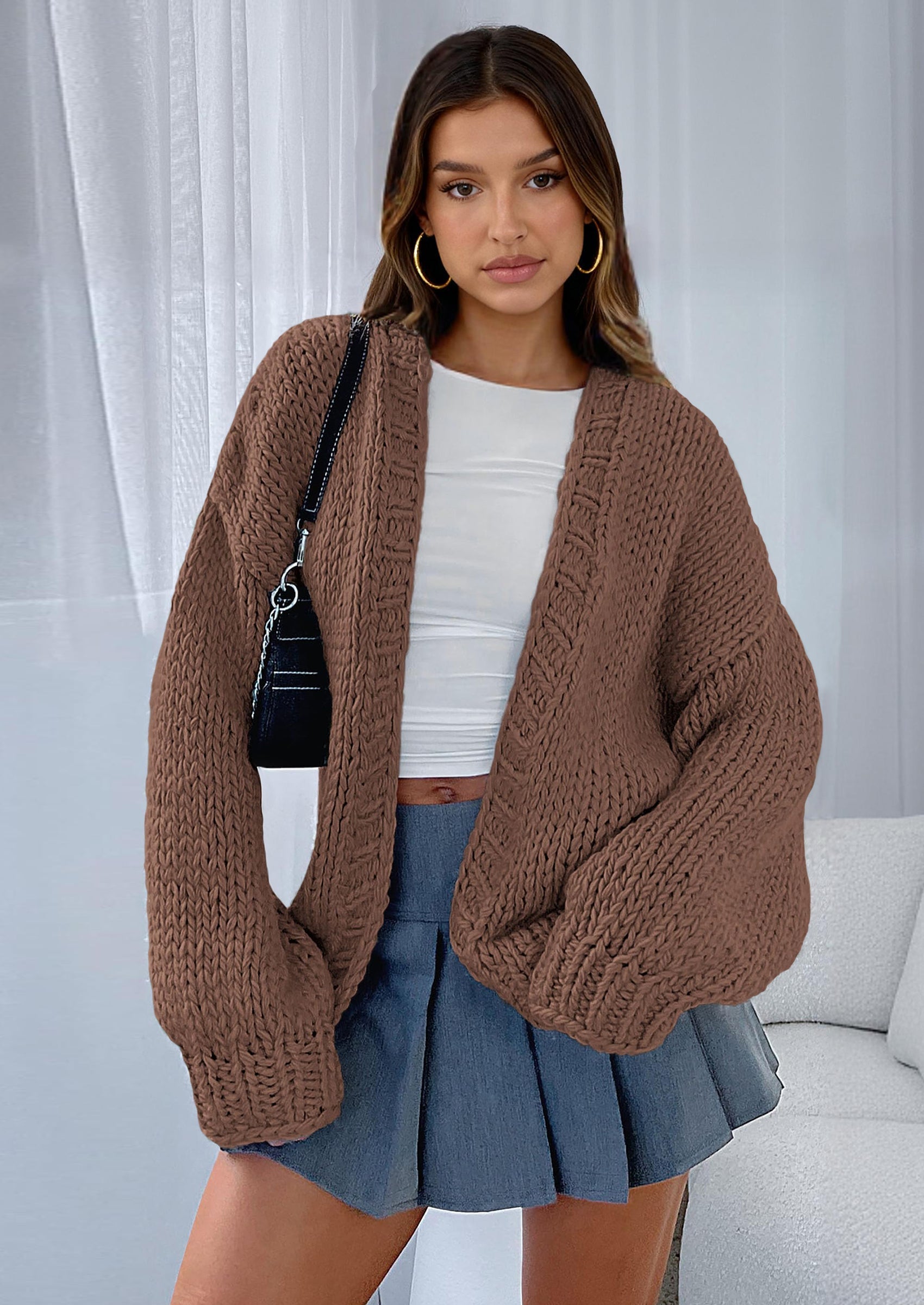 Cardigan Sweaters for Women Trendy Fall Fashion Long Sleeve Chunky Knit Cardigans Winter Clothing Outfits