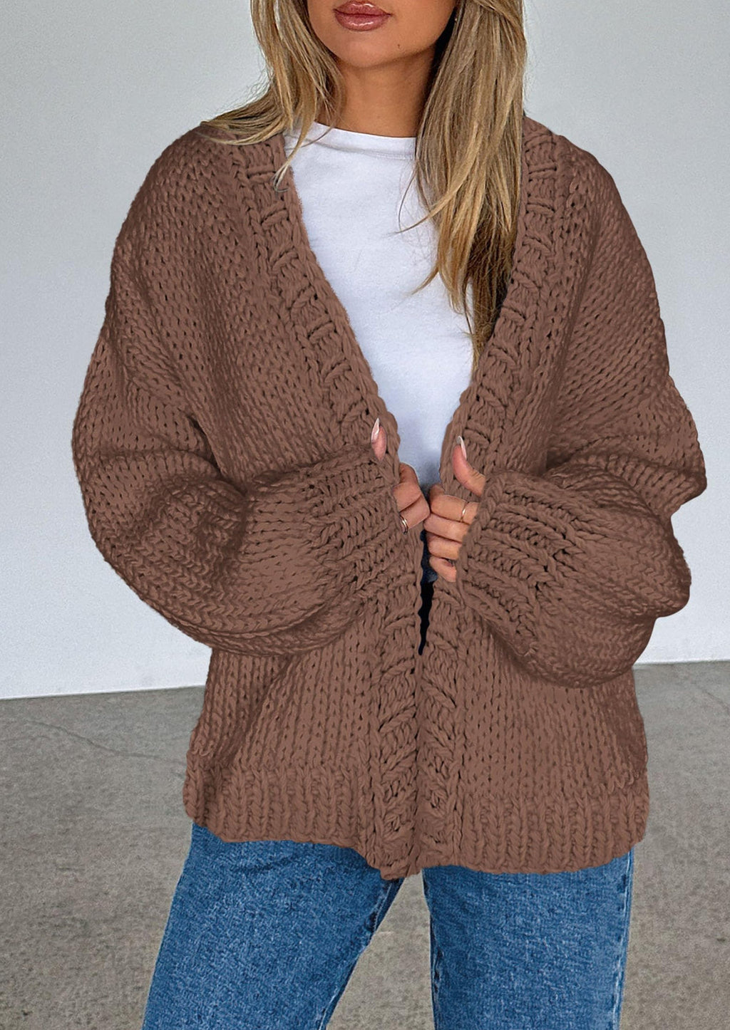 Cardigan Sweaters for Women Trendy Fall Fashion Long Sleeve Chunky Knit Cardigans Winter Clothing Outfits