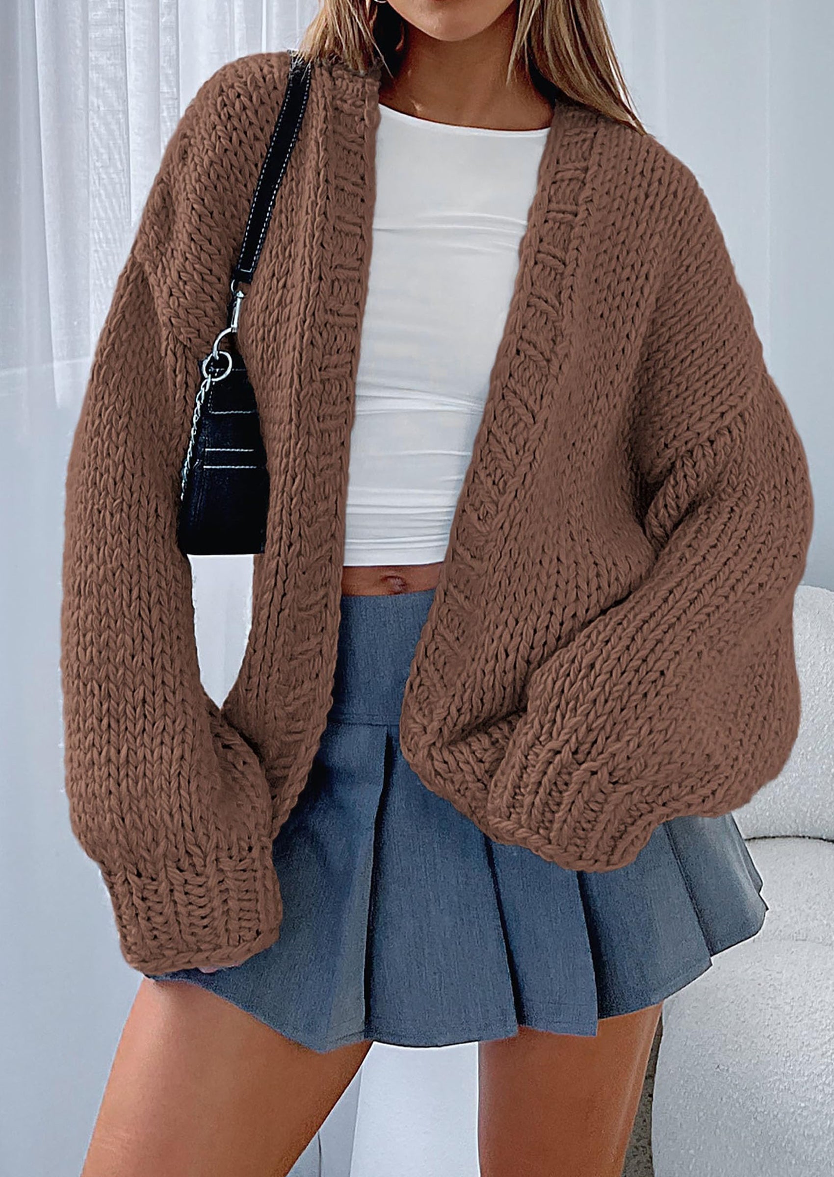 Cardigan Sweaters for Women Trendy Fall Fashion Long Sleeve Chunky Knit Cardigans Winter Clothing Outfits