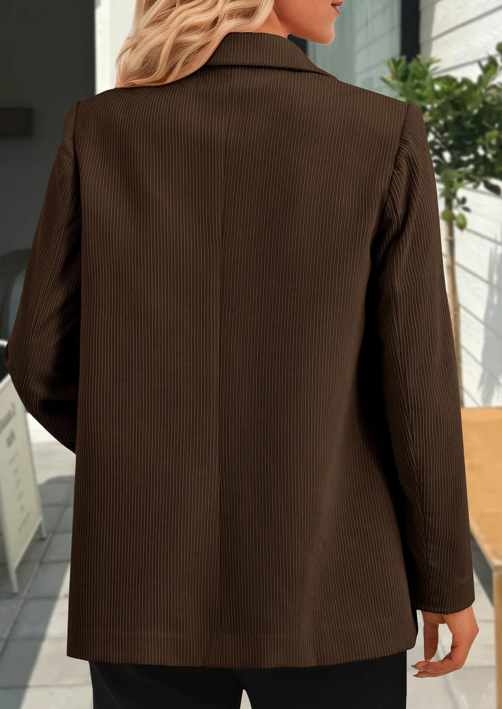 Women's Winter Corduroy Blazers Jackets Dressy Casual Ribbed Long Sleeve Lapel Fashion Work Business Outerwear