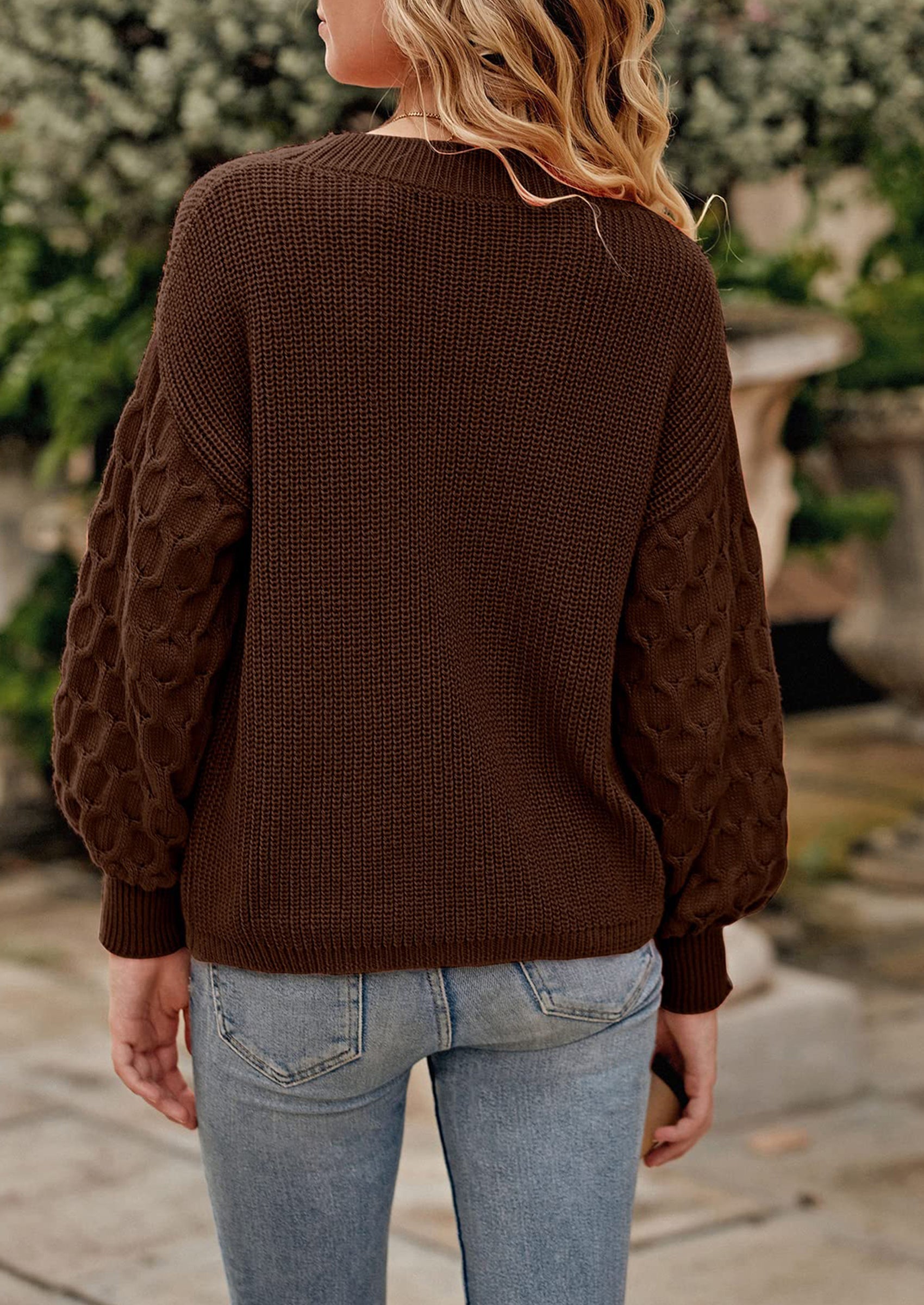 Women's Fall Pullover Sweater Casual Long Sleeve Loose Chunky Knit Tops Blouse Winter Fashion Clothing