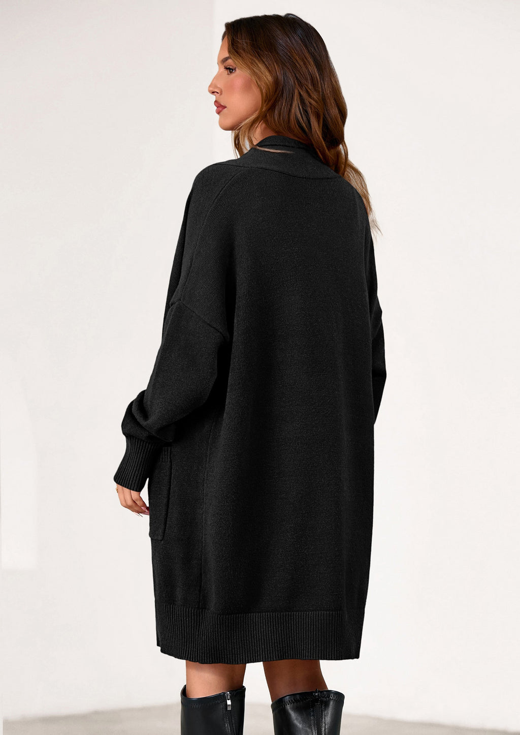 Women's Open Front Cardigan Long Sleeve Cozy Knit Sweaters Winter Fall Clothes Outerwear Coats