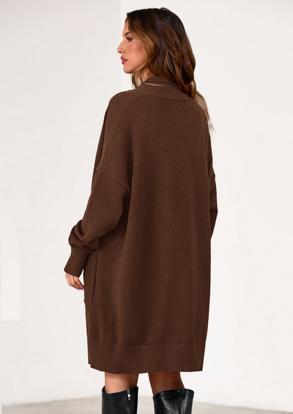 Women's Open Front Cardigan Long Sleeve Cozy Knit Sweaters Winter Fall Clothes Outerwear Coats