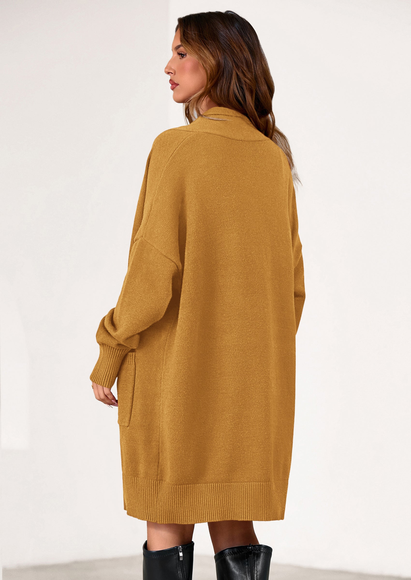 Women's Open Front Cardigan Long Sleeve Cozy Knit Sweaters Winter Fall Clothes Outerwear Coats