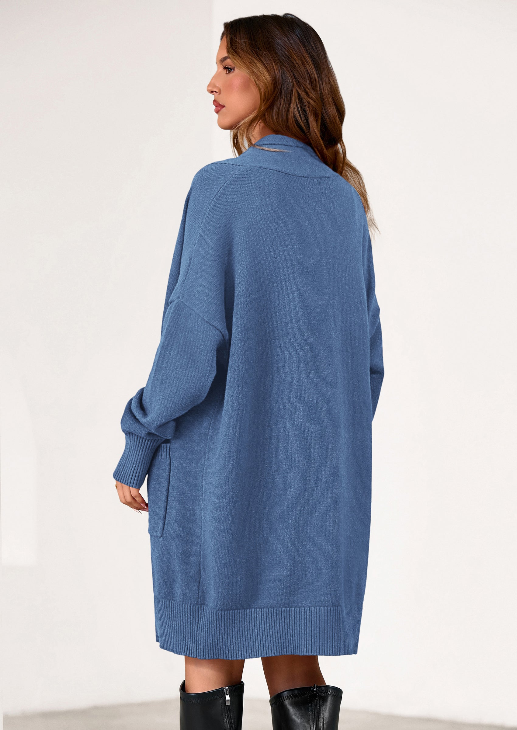 Women's Open Front Cardigan Long Sleeve Cozy Knit Sweaters Winter Fall Clothes Outerwear Coats