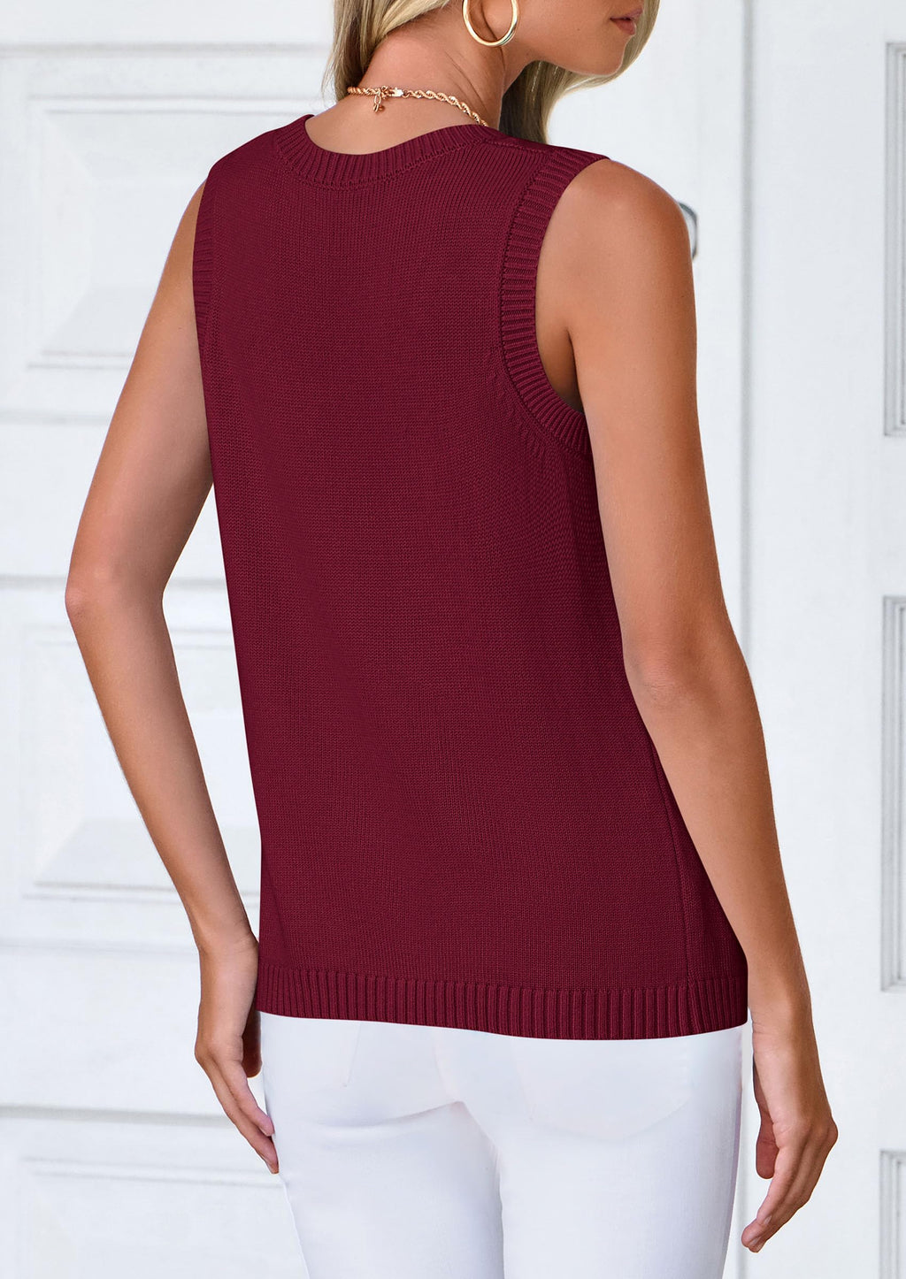 Sweater Vest Women Spring Summer Casual Lightweight Knit Sleeveless Button Down Tank Tops Trendy Clothes
