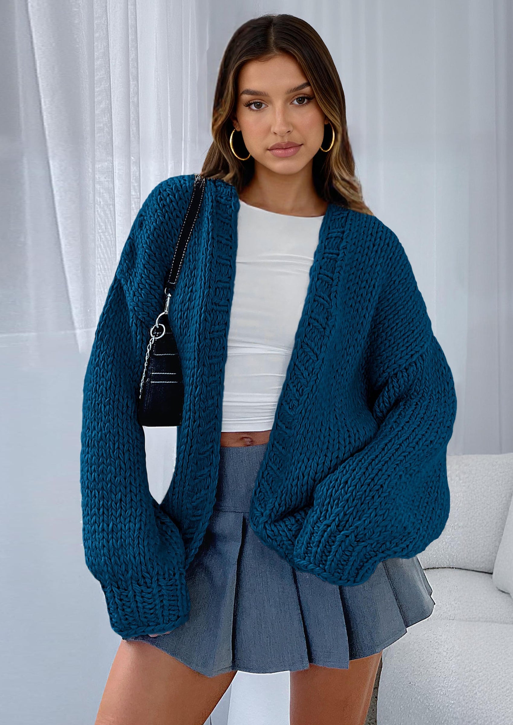 Cardigan Sweaters for Women Trendy Fall Fashion Long Sleeve Chunky Knit Cardigans Winter Clothing Outfits