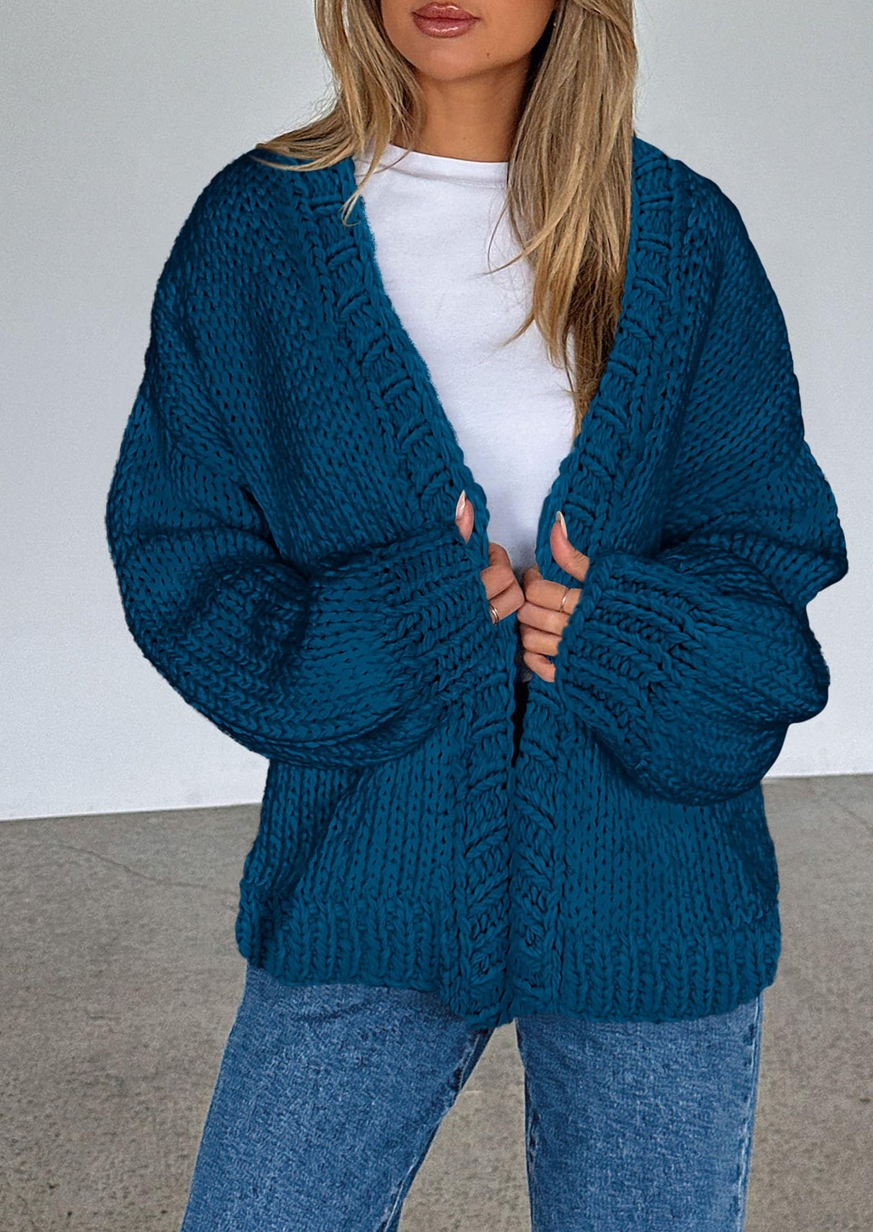 Cardigan Sweaters for Women Trendy Fall Fashion Long Sleeve Chunky Knit Cardigans Winter Clothing Outfits