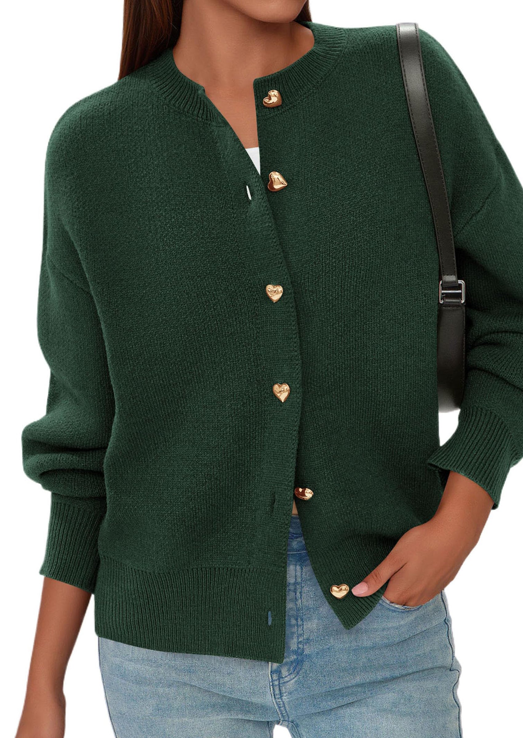 Cardigan Sweaters for Women Trendy Long Sleeve Open Front Button Down Jacket Fall Clothes Winter Coats