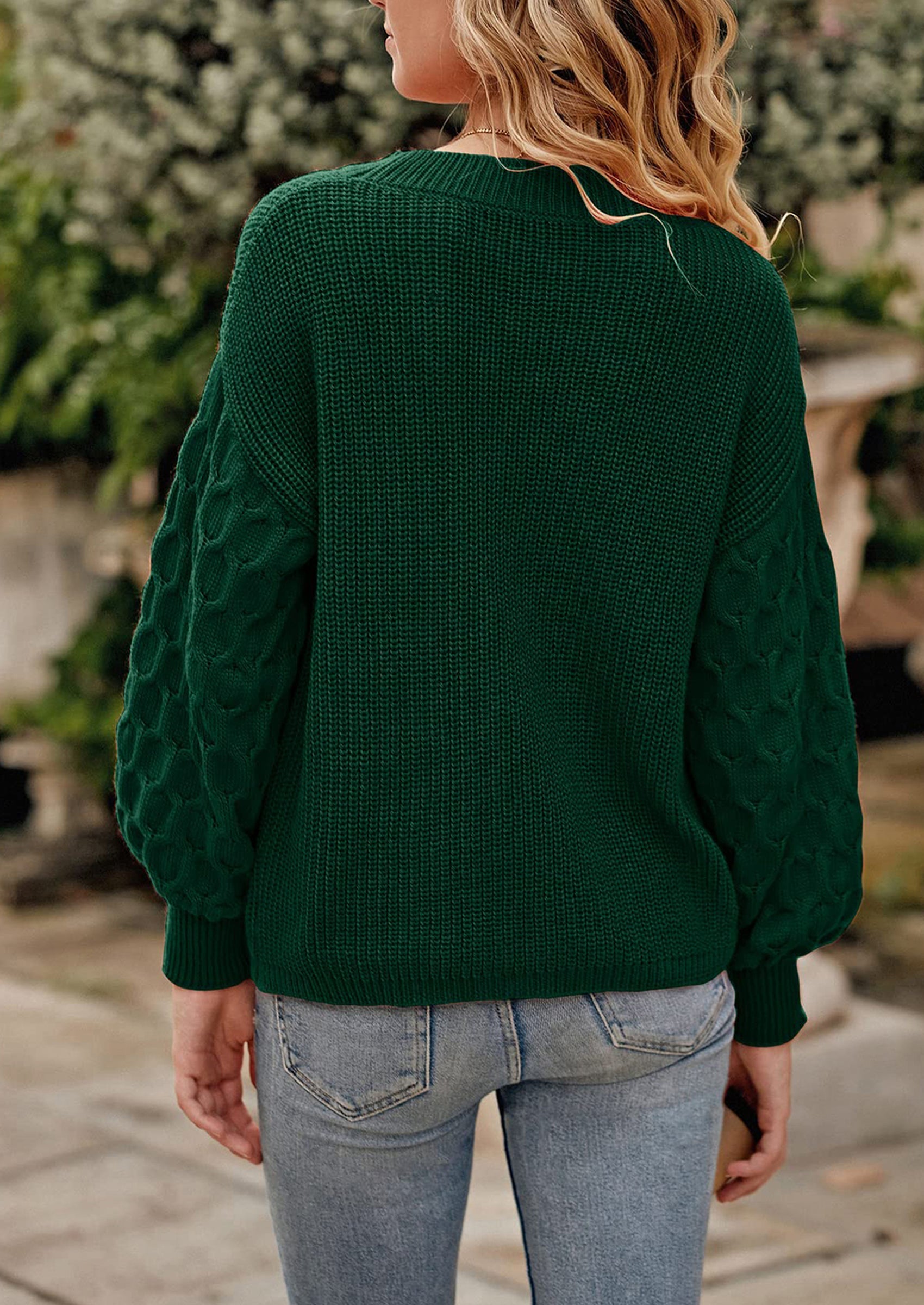 Women's Fall Pullover Sweater Casual Long Sleeve Loose Chunky Knit Tops Blouse Winter Fashion Clothing