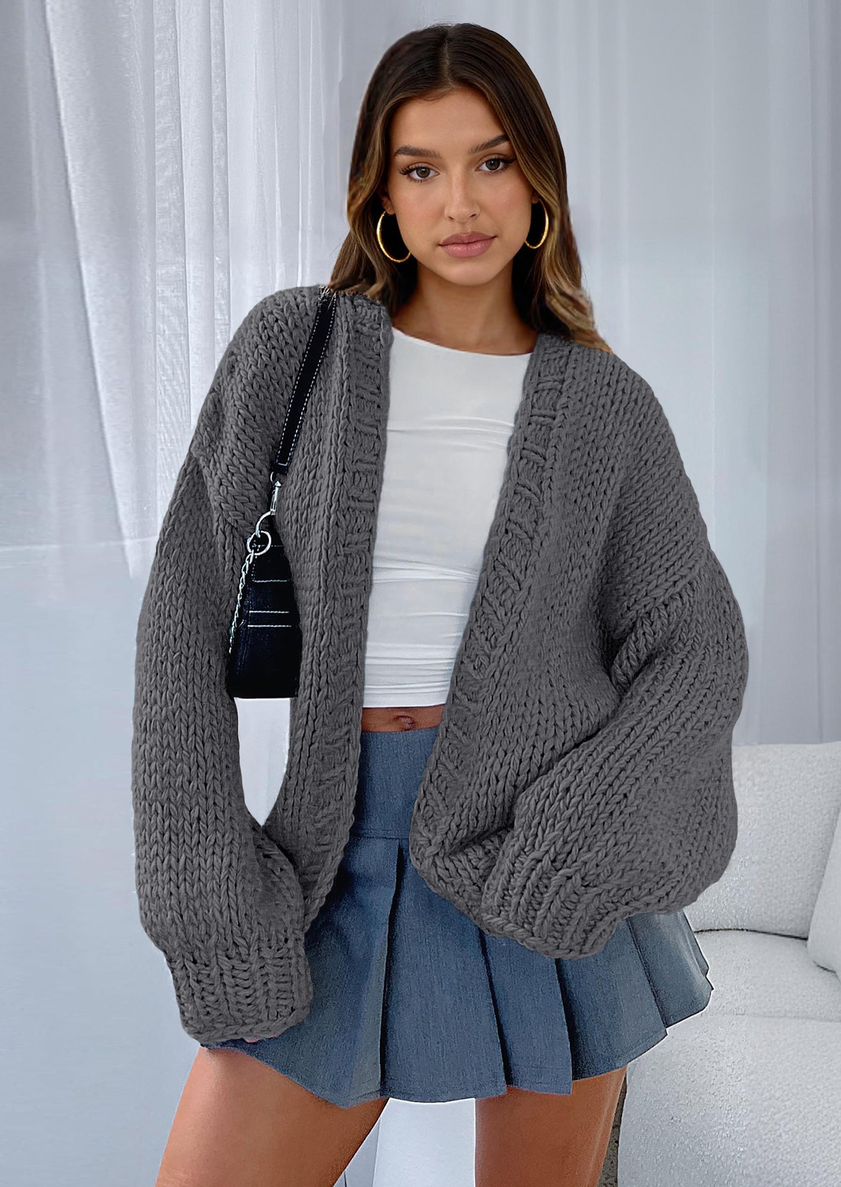 Cardigan Sweaters for Women Trendy Fall Fashion Long Sleeve Chunky Knit Cardigans Winter Clothing Outfits