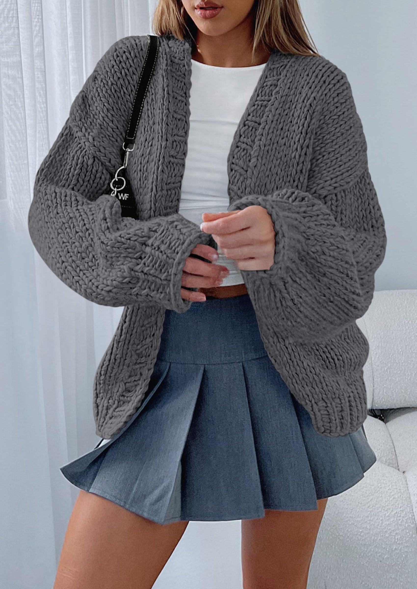 Cardigan Sweaters for Women Trendy Fall Fashion Long Sleeve Chunky Knit Cardigans Winter Clothing Outfits