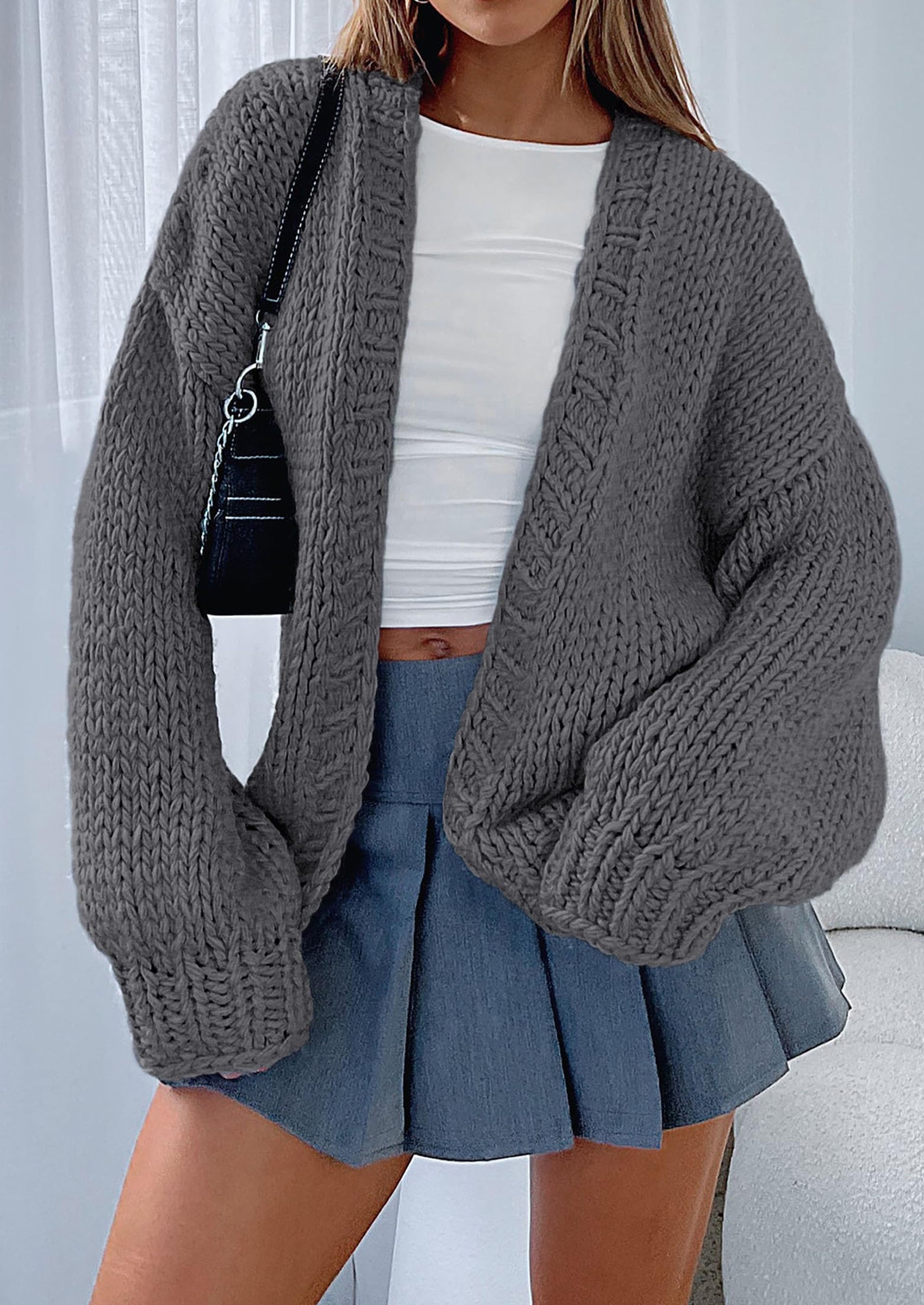 Cardigan Sweaters for Women Trendy Fall Fashion Long Sleeve Chunky Knit Cardigans Winter Clothing Outfits