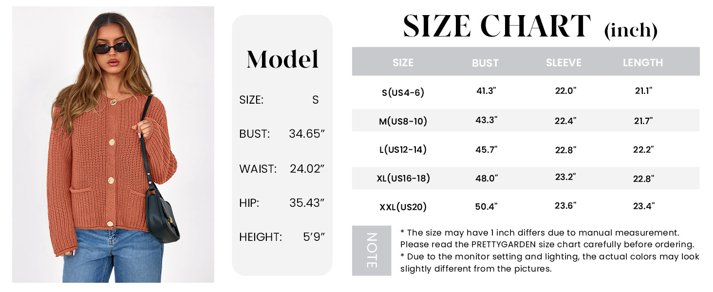 Cardigan Sweaters for Women Trendy Oversized Knit Chunky Button Cardigans Fall Winter Outfits with Pockets