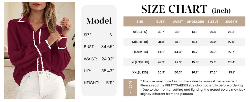 Womens Long Sleeve Button Down Shirts Trendy V Neck Loose Fit Fall Tops Collared Dressy Casual Blouses