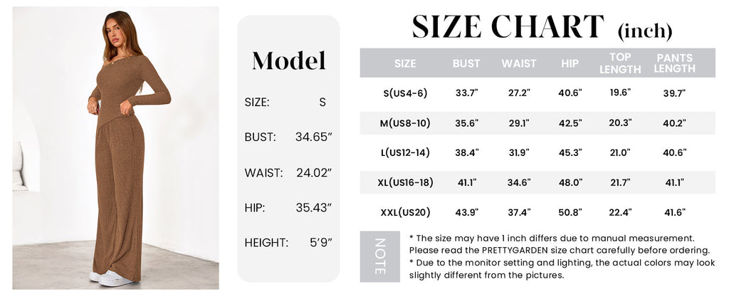 Casual Two Piece Sets for Women Fall Outfits Asymmetrical Off Shoulder Tops Wide Leg Pants Knit Lounge Set