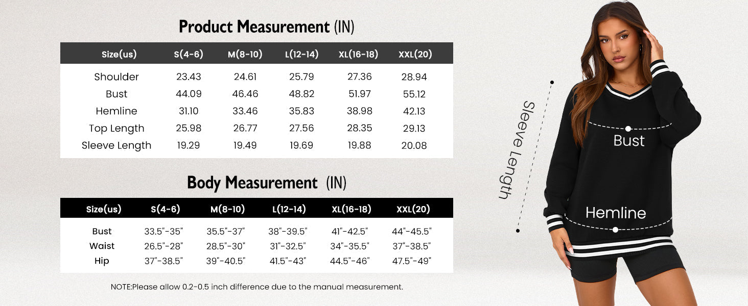 Women's Oversized Sweatshirts Casual Long Sleeve Stripes Knit V Neck Pullover Top Fall Teens Preppy Clothes