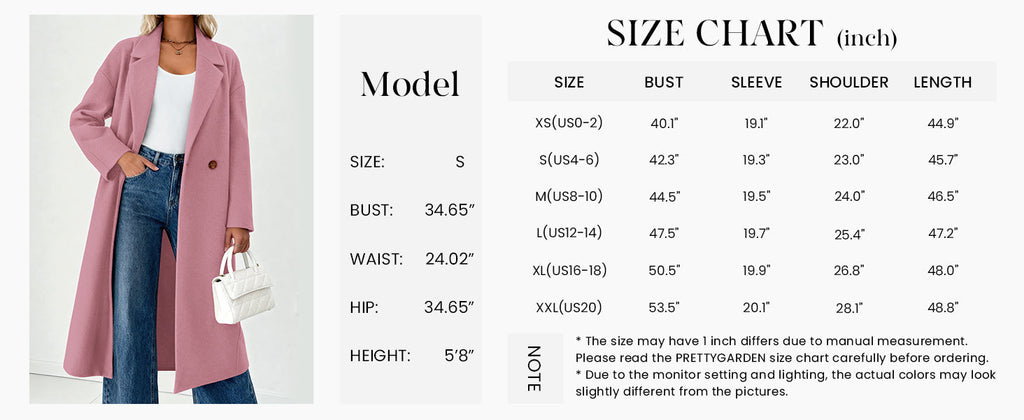 Womens Winter Coats Trendy Long Sleeve Notch Lapel Button Long Jackets Casual Oversized Vacation Outfits