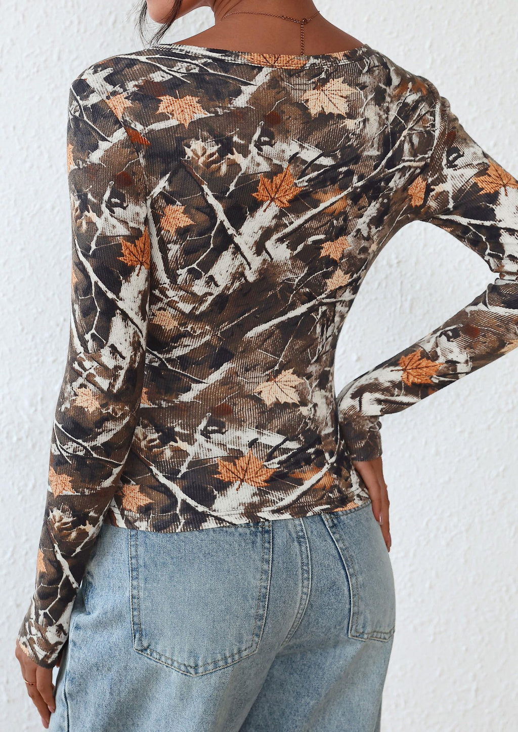 Women's Fall Long Sleeve Henley T Shirts Button Ribbed Knit Slim Fit Basic Tops Blouse Casual Outfits