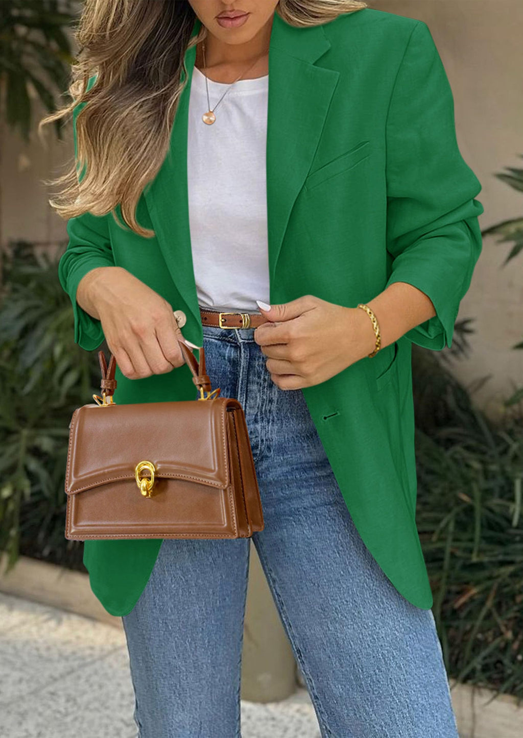 Blazers for Women Business Casual Long Sleeve Lapel Open Front Suit Jacket Work Blazer with Pockets