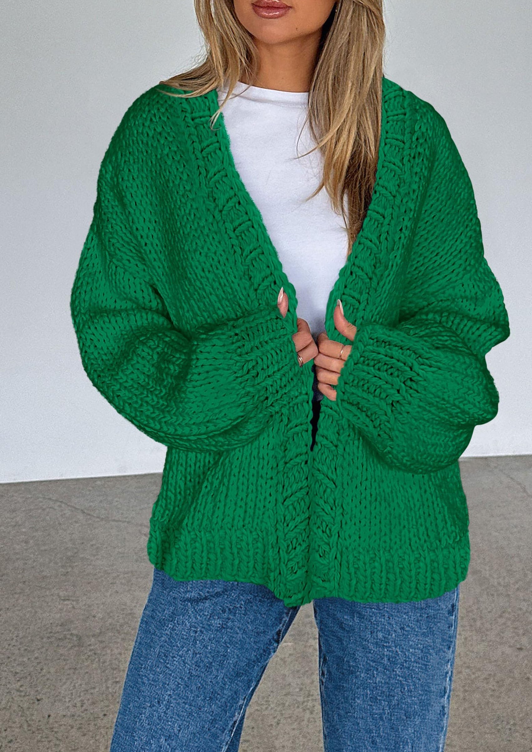 Cardigan Sweaters for Women Trendy Fall Fashion Long Sleeve Chunky Knit Cardigans Winter Clothing Outfits