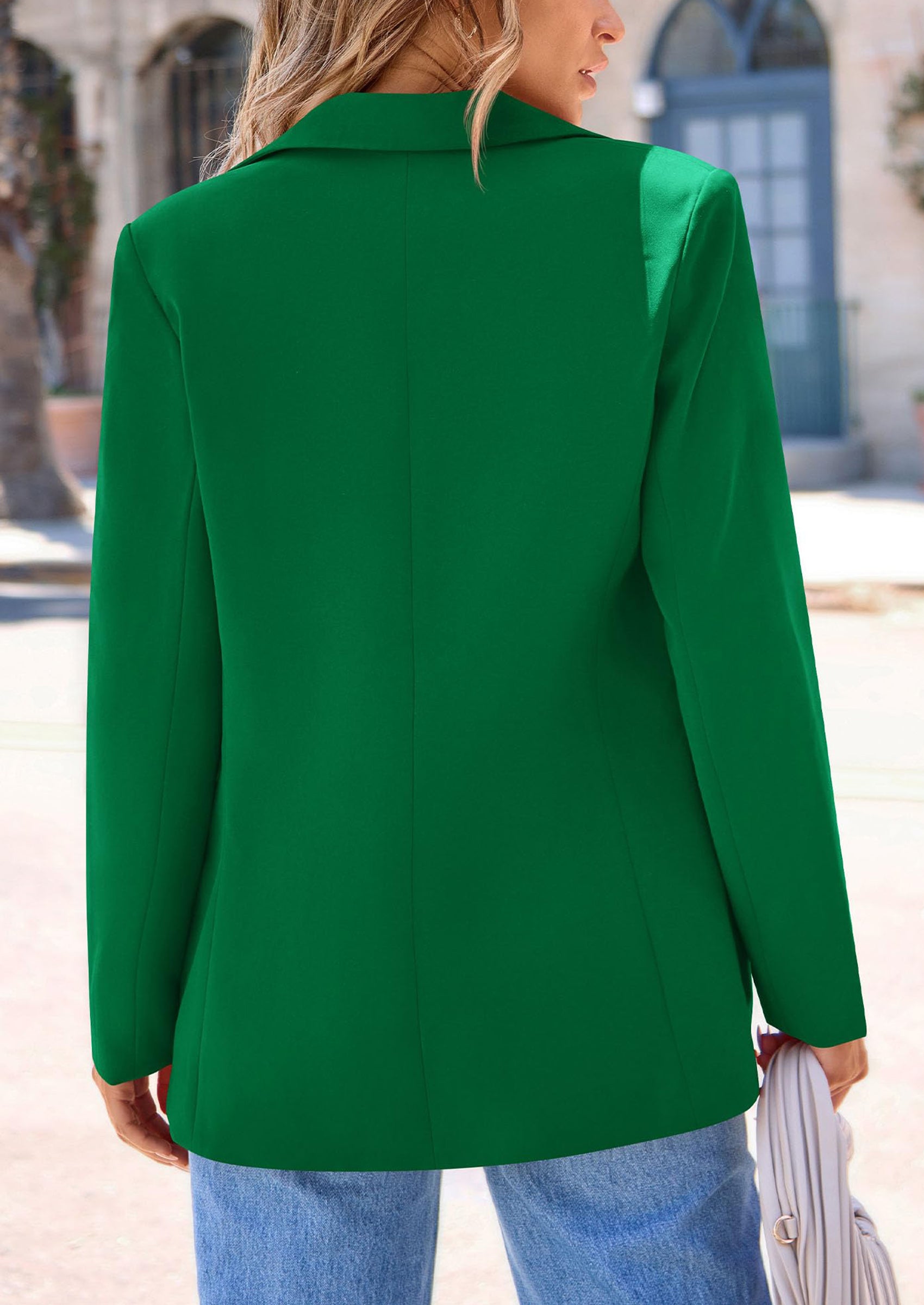 Women's Spring Fall Business Casual Blazers Long Sleeve Notch Lapel Trendy Work Office Blazer Jackets Outerwear