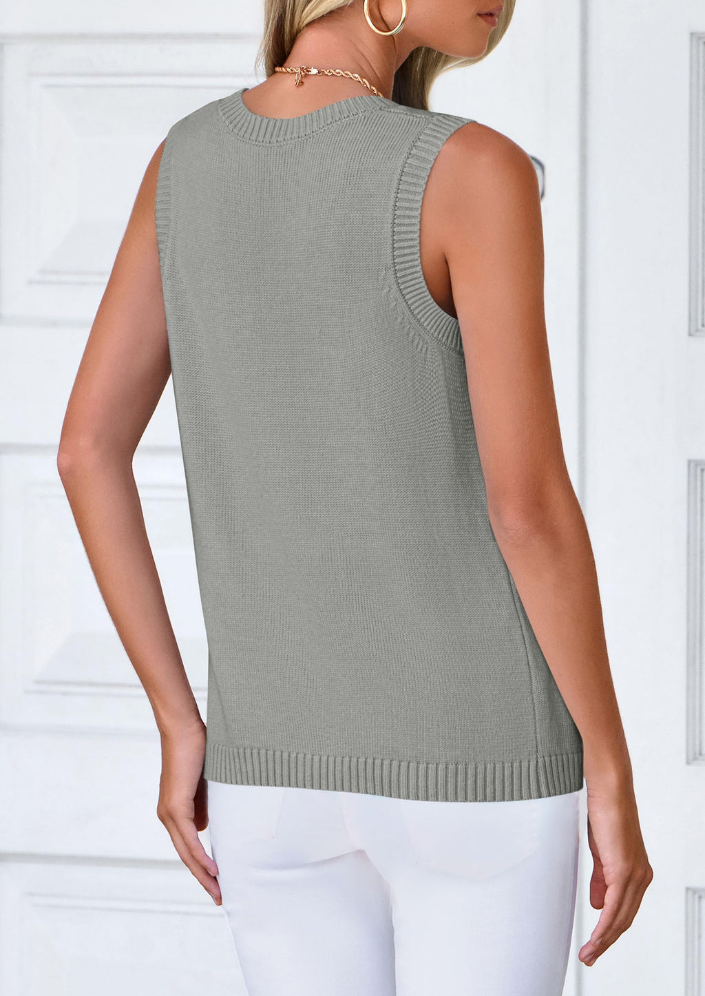 Sweater Vest Women Spring Summer Casual Lightweight Knit Sleeveless Button Down Tank Tops Trendy Clothes
